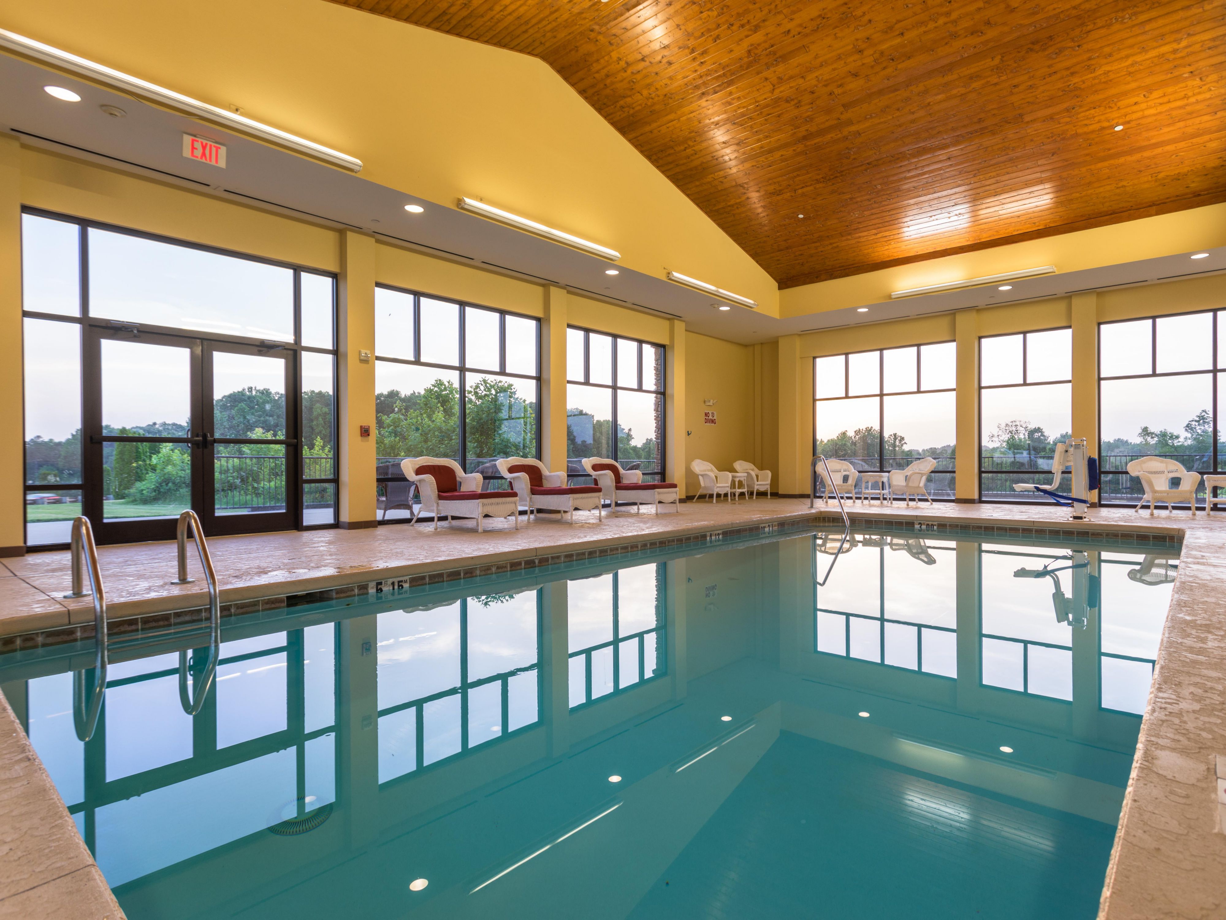 Swim in our relaxing pool or sit and enjoy our spacious pool room.