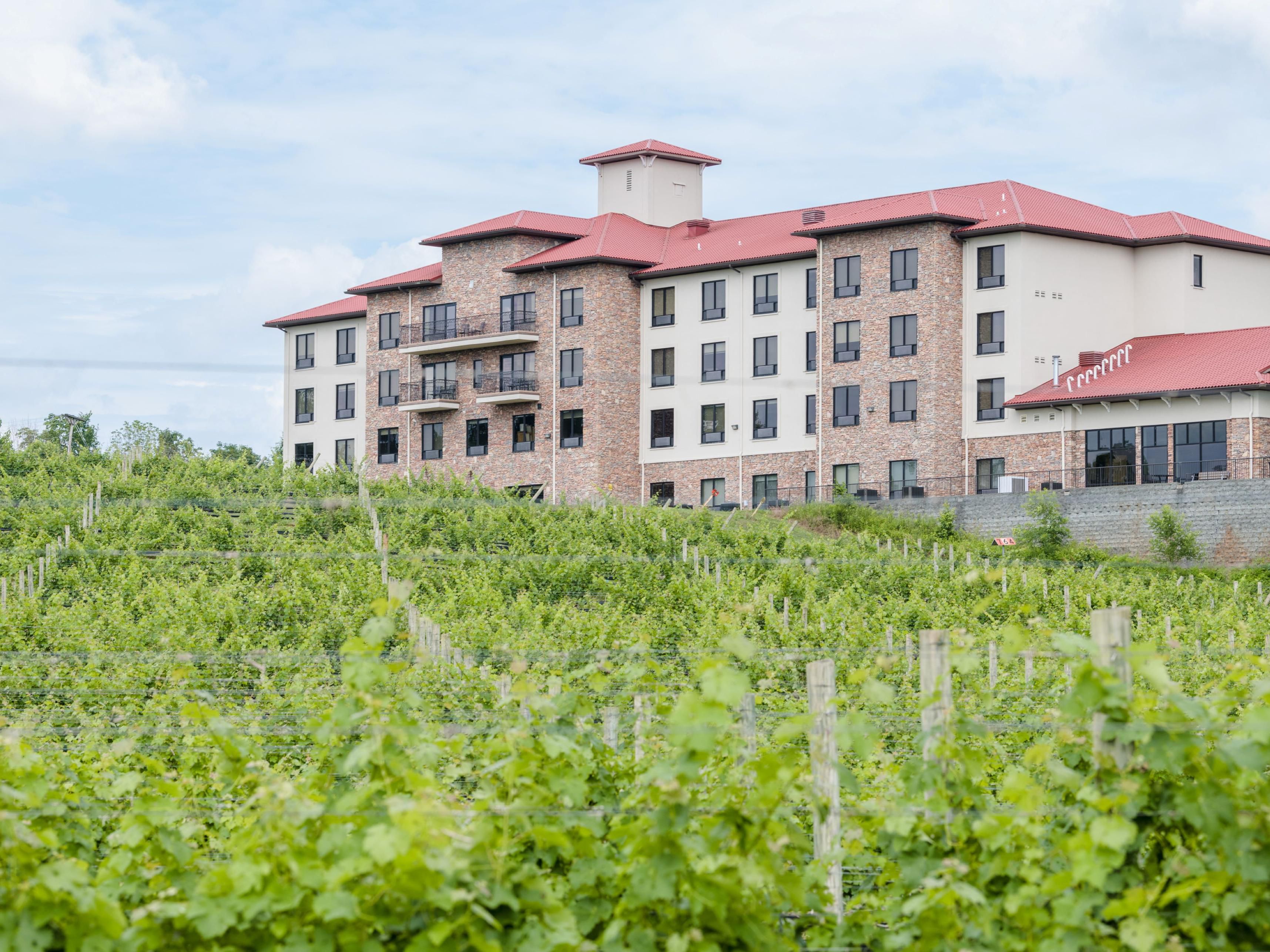 With a picturesque view located next to Childress Vineyards!