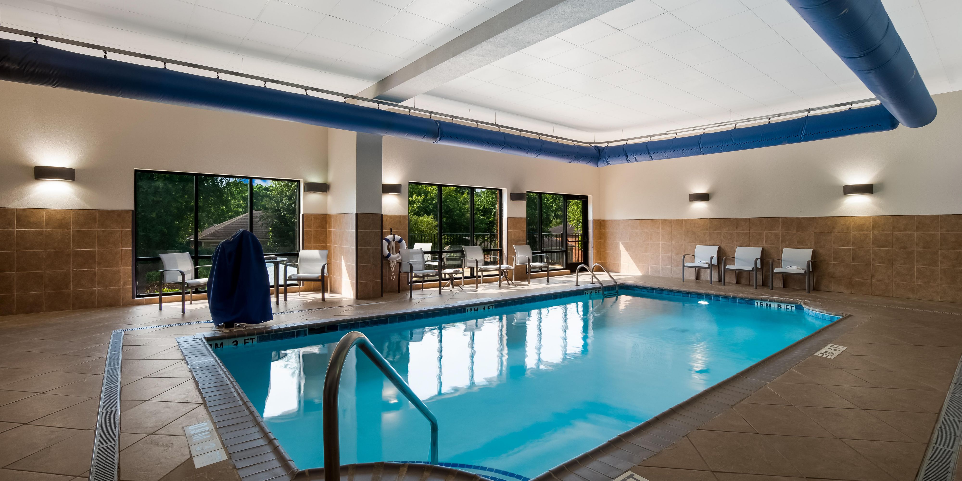 Escape the South Carolina heat with a dip in our indoor pool. We keep it at the perfect temperature no matter the season. Bring the kids down for an afternoon swim session. Start your morning with a refreshing glide through the water. Come down to the pool room anytime between 7:00 AM and 10:00 PM.