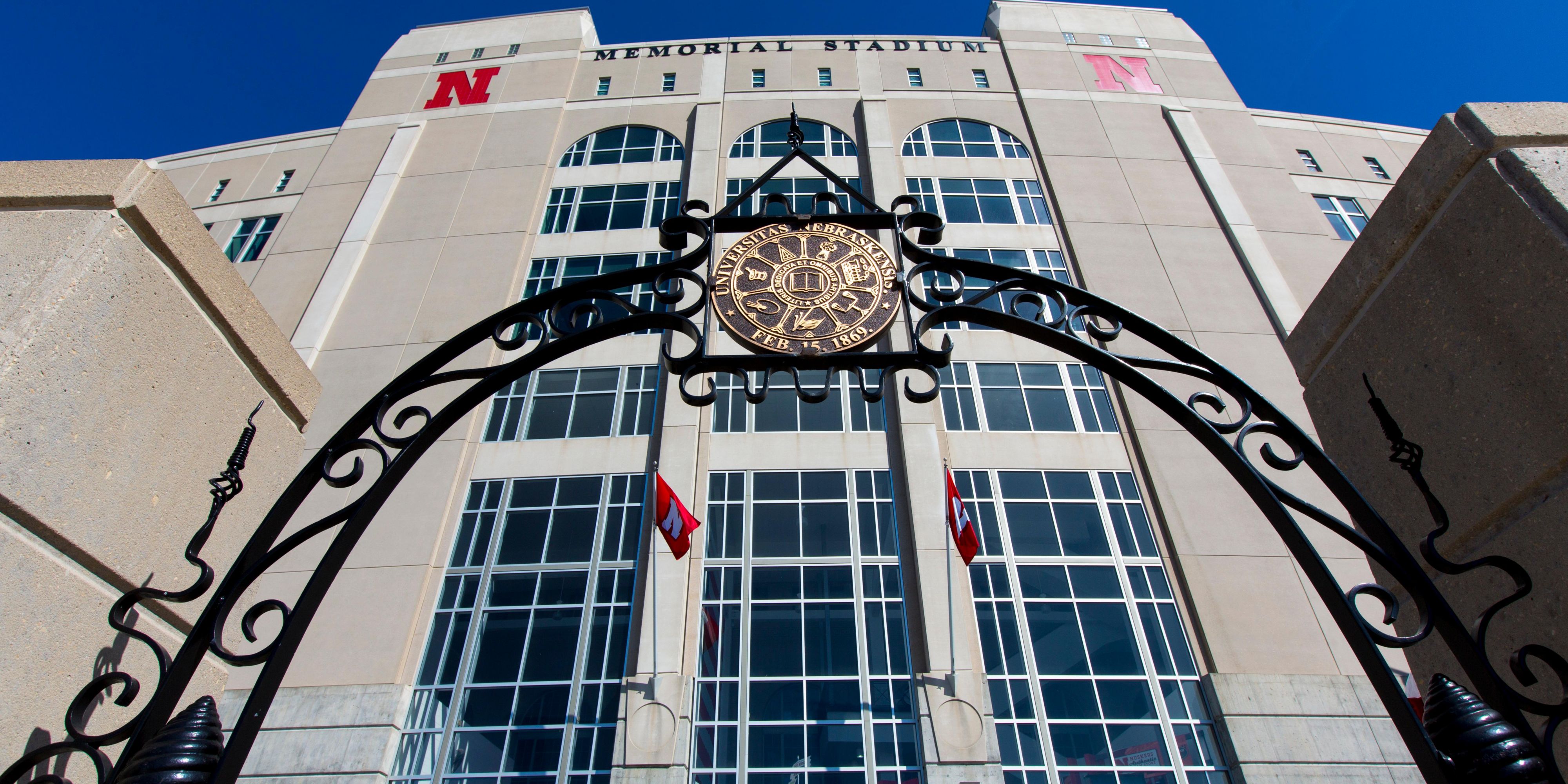 Located near Memorial Stadium on the campus of the University of Nebraska-Lincoln.  The stadium is home to the Cornhusker Football Team. 