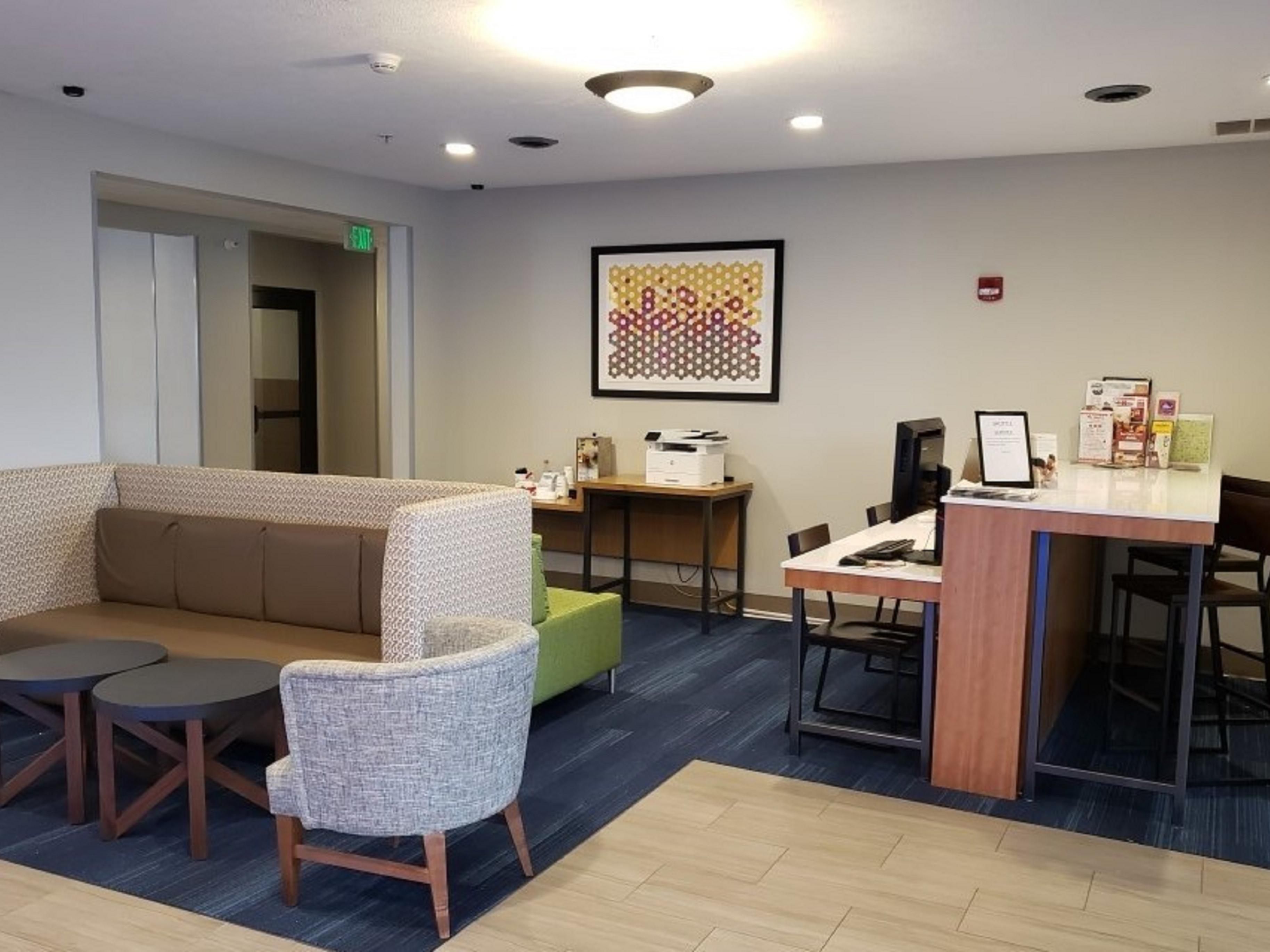 Start your day with our complimentary Express Start® Breakfast buffet, stay active in our 24-hour Fitness Center, and relax with a refreshing dip in our heated indoor pool. Take advantage of convenient access to our flexible meeting space, on-site parking, free Wi-Fi, and pet-friendly accommodations for a seamless and stress-free stay.