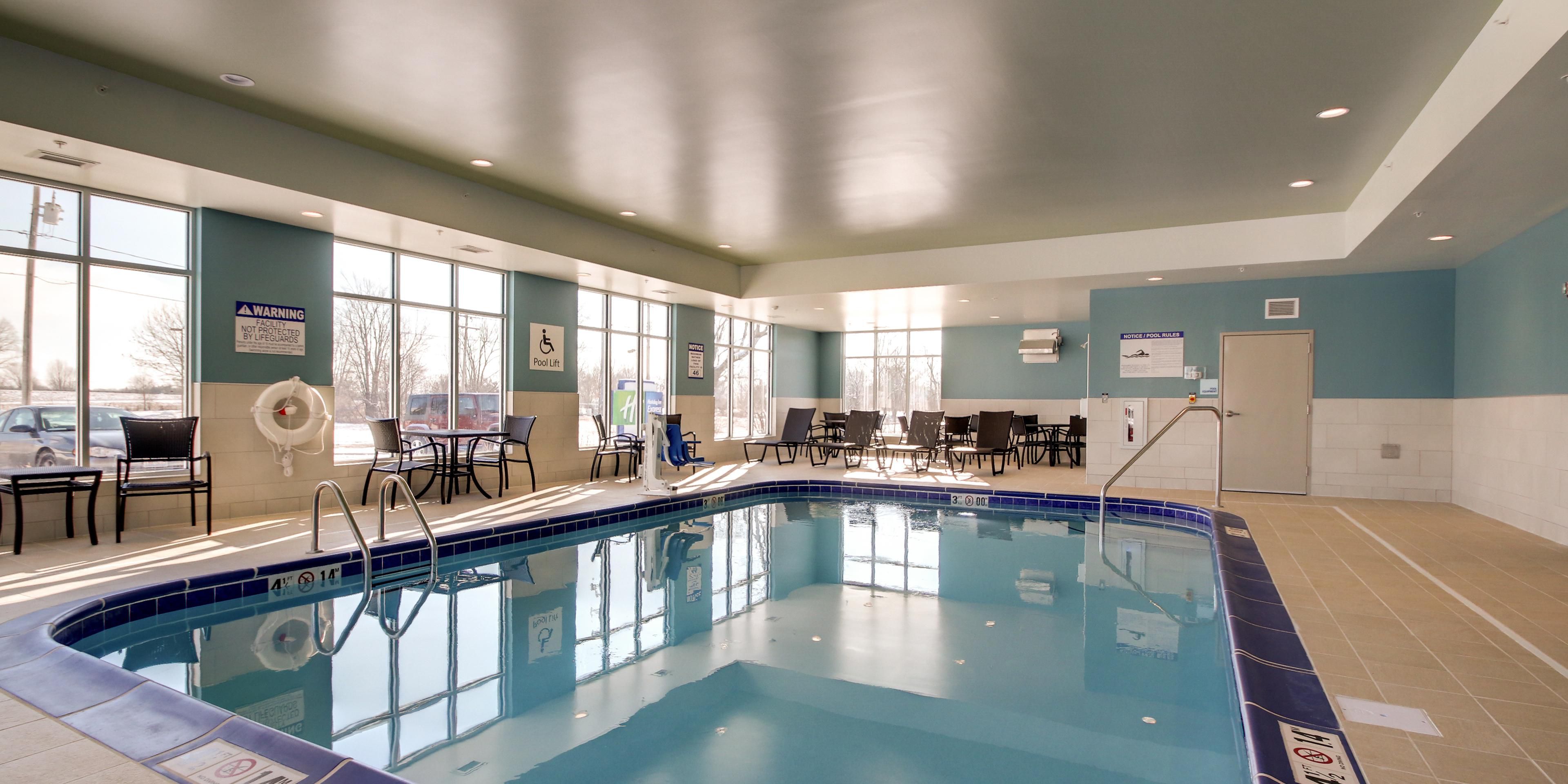 Take a dip in our indoor, heated swimming pool.  Keep up with your fitness routine and get some laps in or make a splash with the kids. 