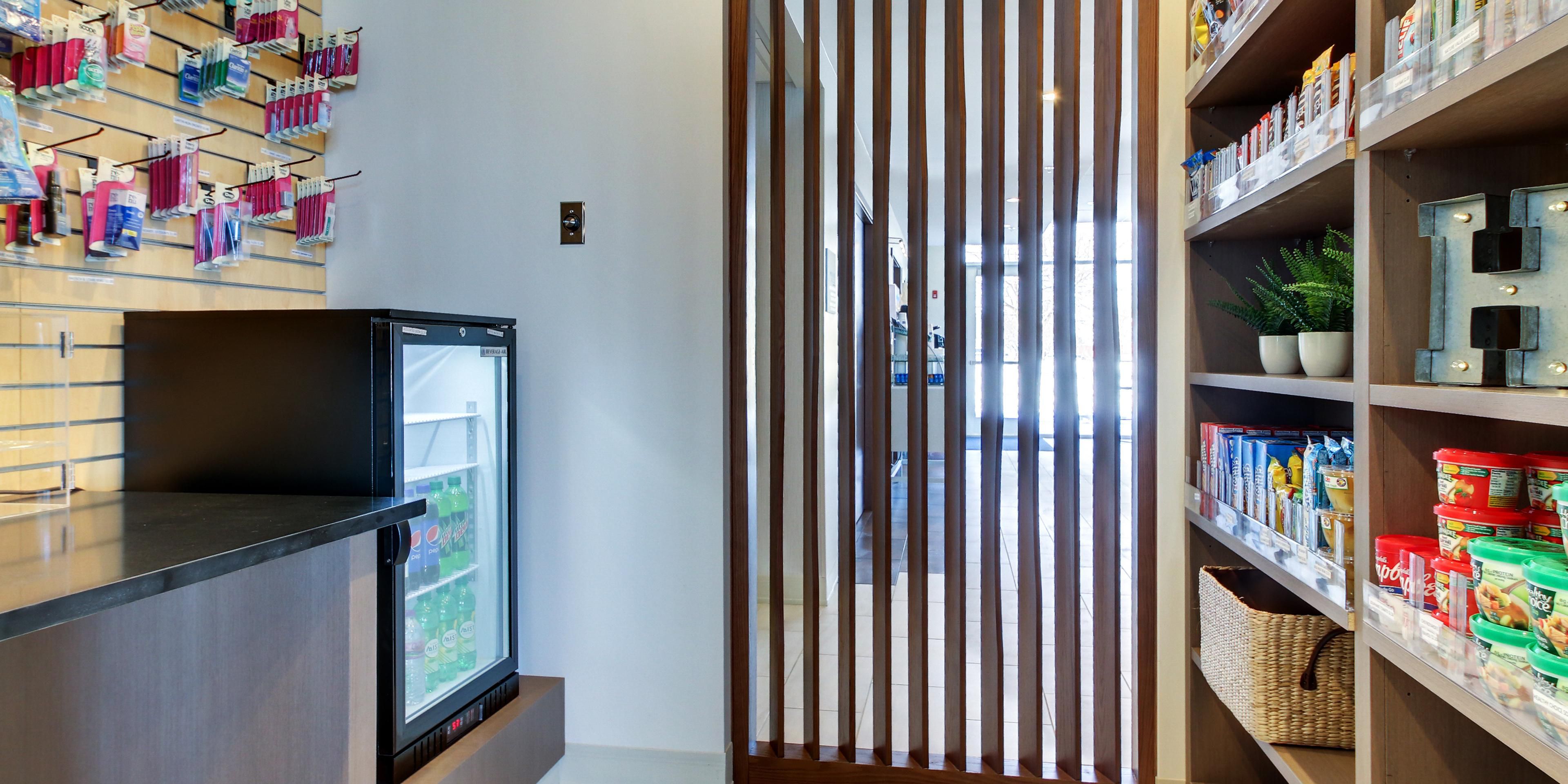 Grab to-go snacks, drinks, and sundry items at the hotel's convenience store. 