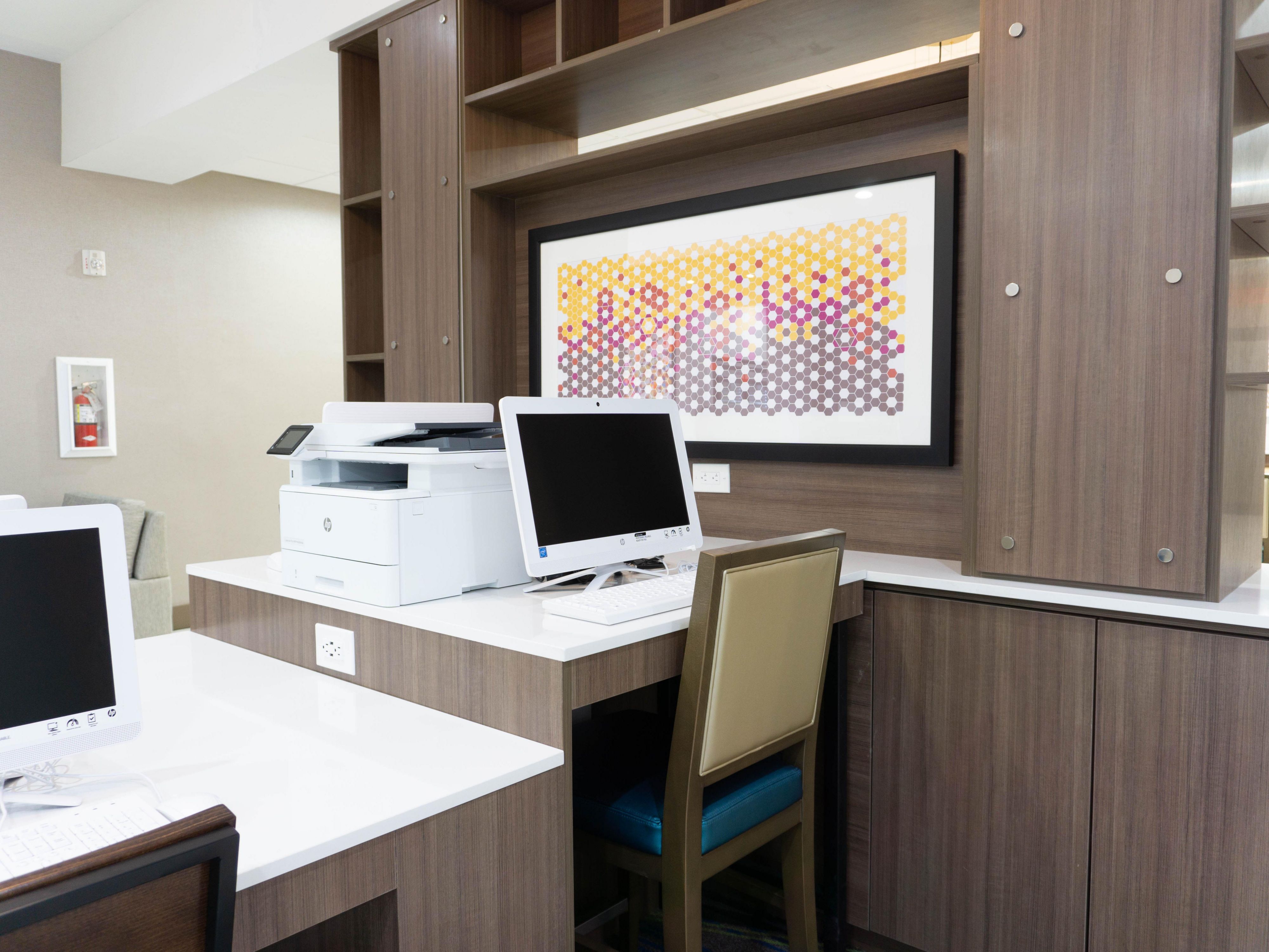 24-hour business center located in the Great Room.