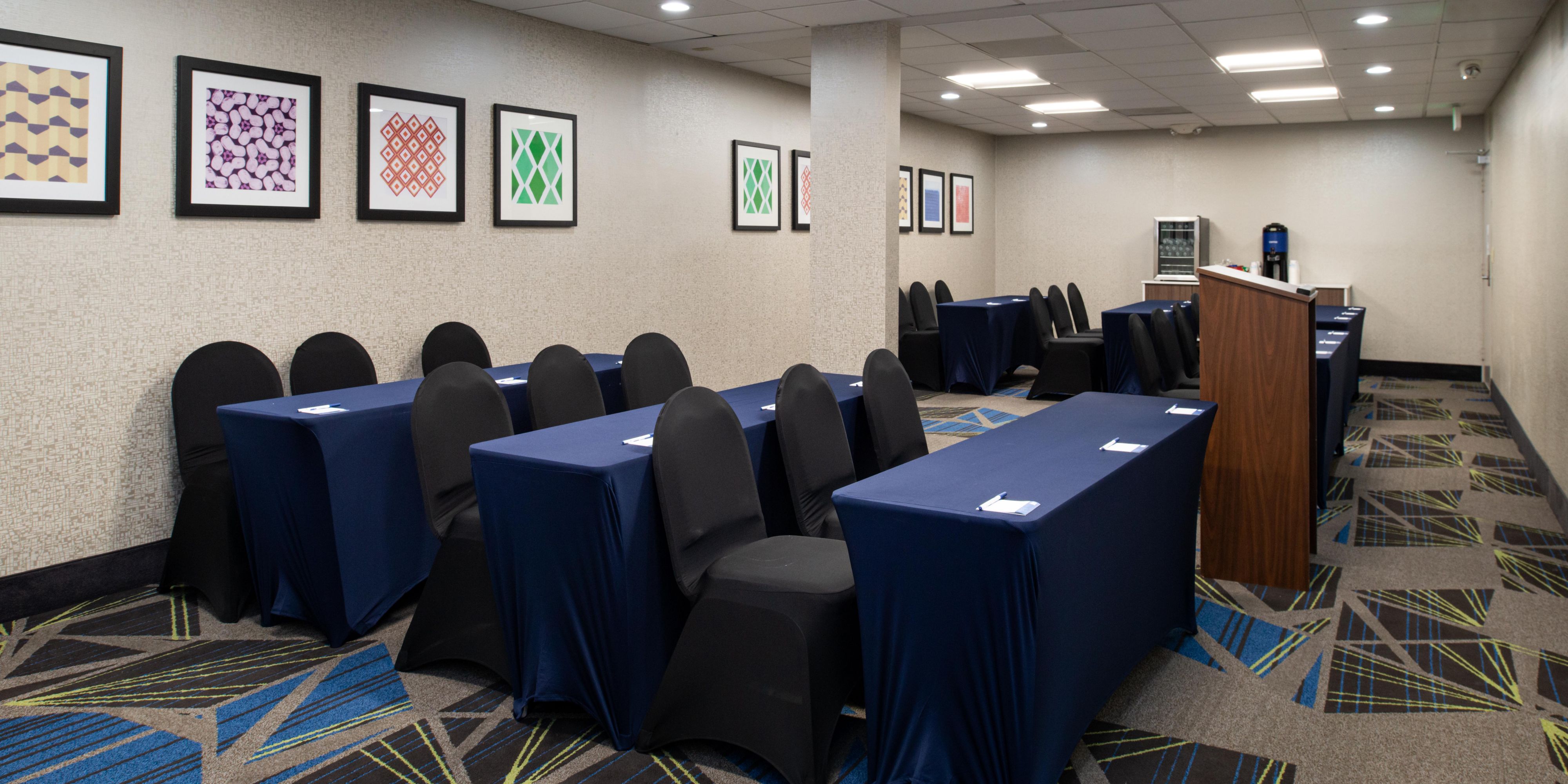 We can host in-person meetings that meet social-distancing guidelines. Our board room will provide you with a bright and modern venue from which to meet with colleagues in the area!  Email our Sales Team and ask how we can elevate your next meeting.