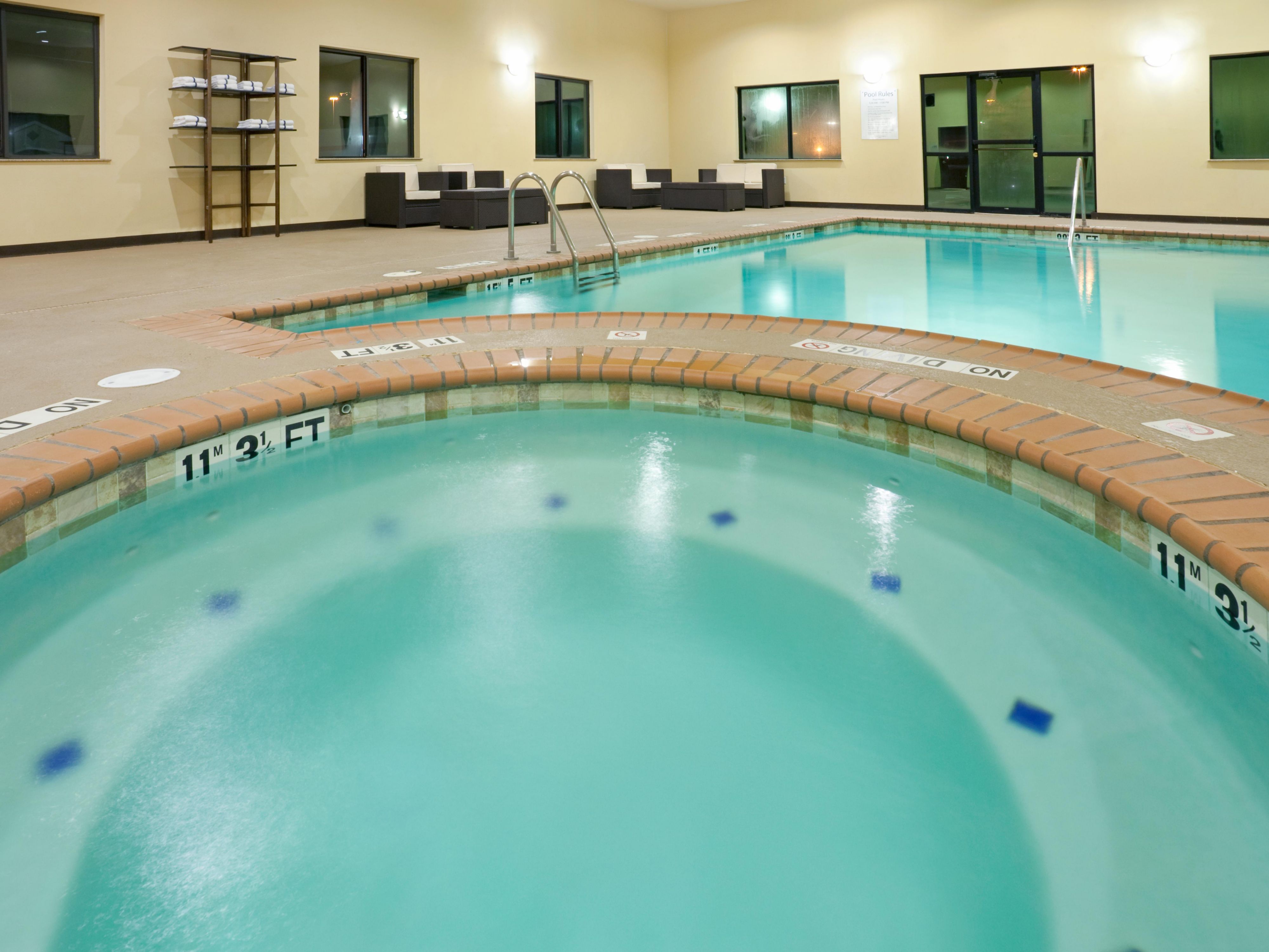 Have a morning dip in our indoor whirlpool.