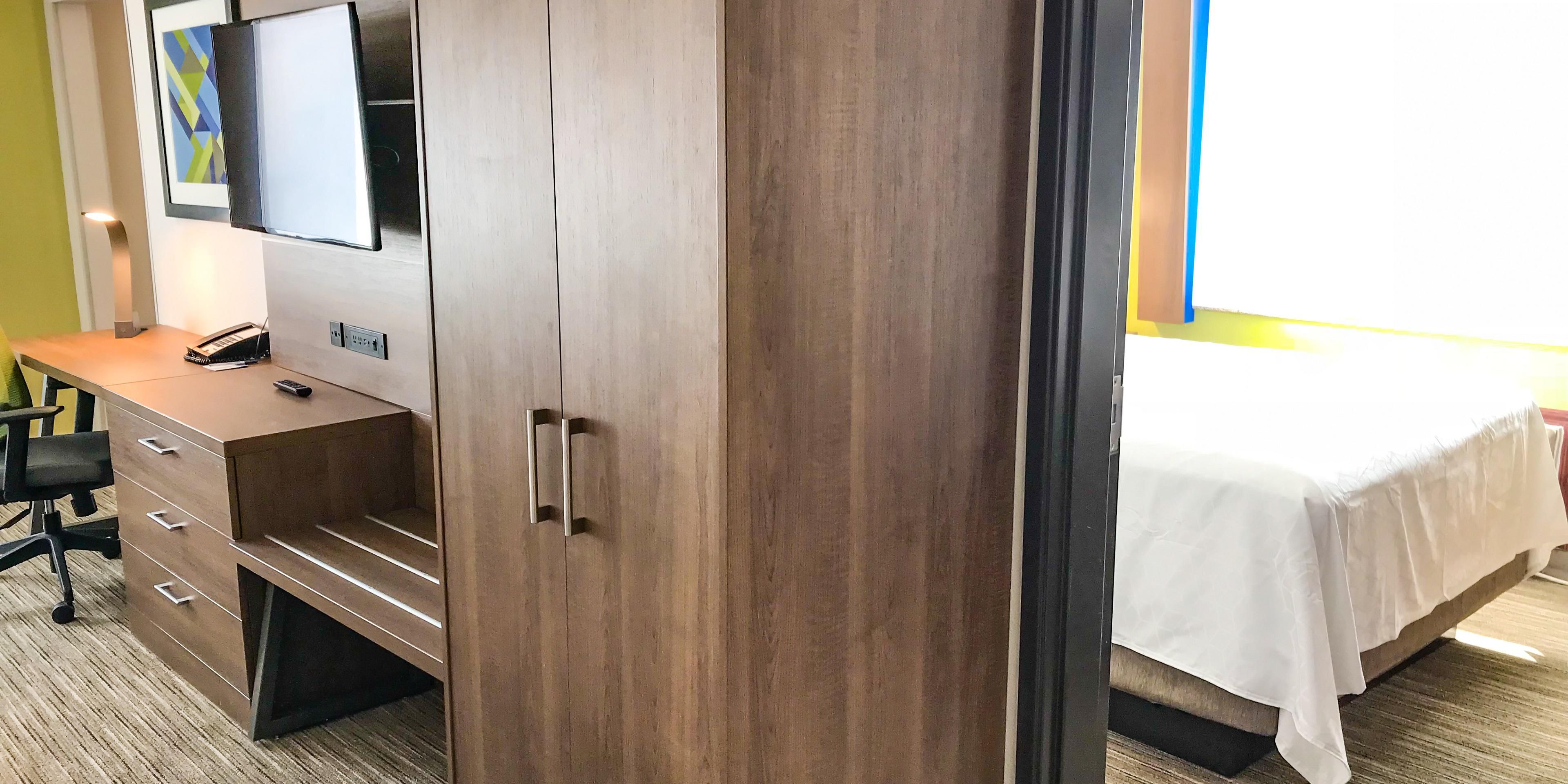 We are excited for showcase our new family suites.  This two room suite will offer three queen beds, small living area and a single bathroom. Plenty of space for a family on the go!