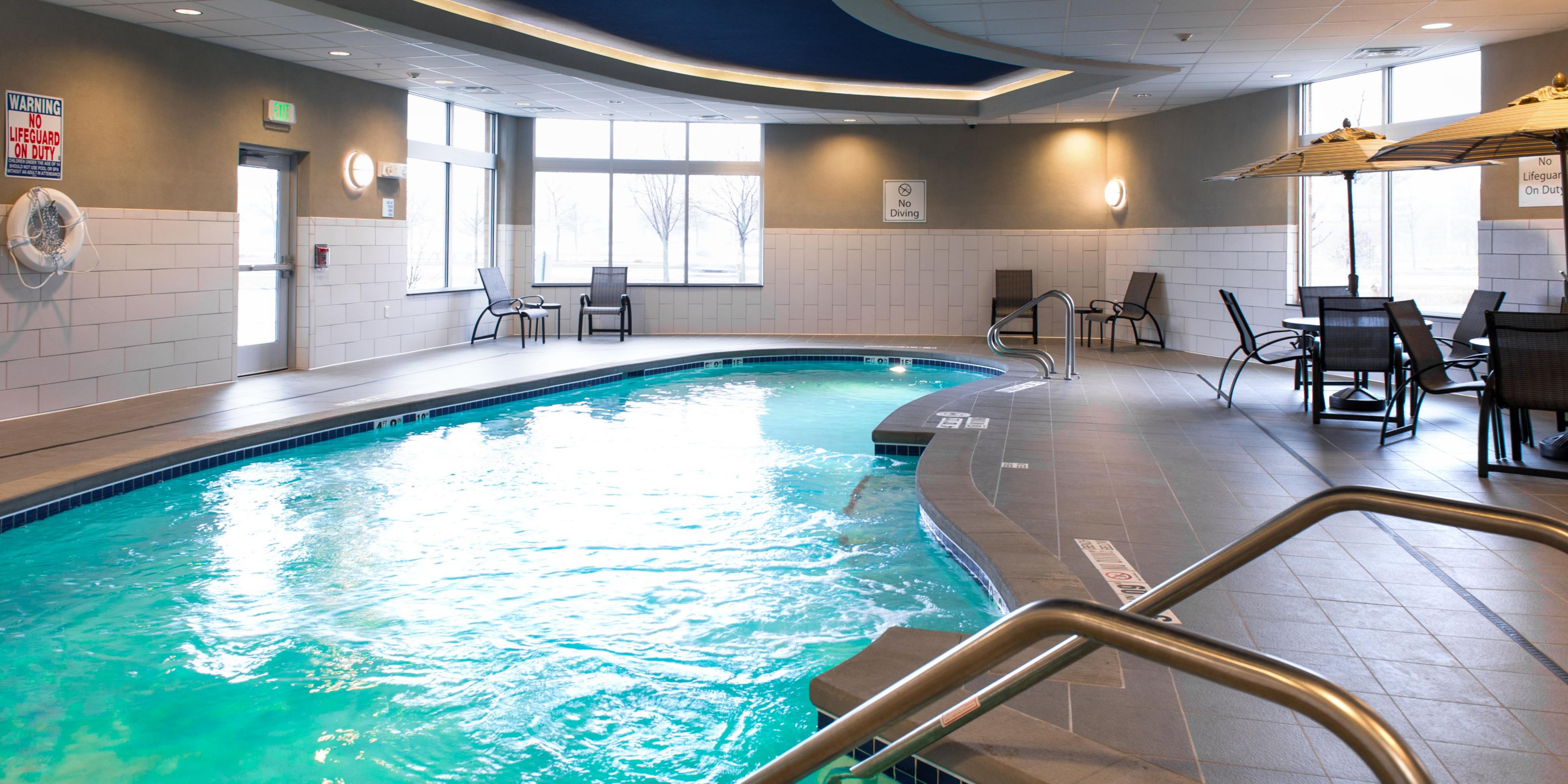 Kick back and relax in our indoor saltwater pool. 