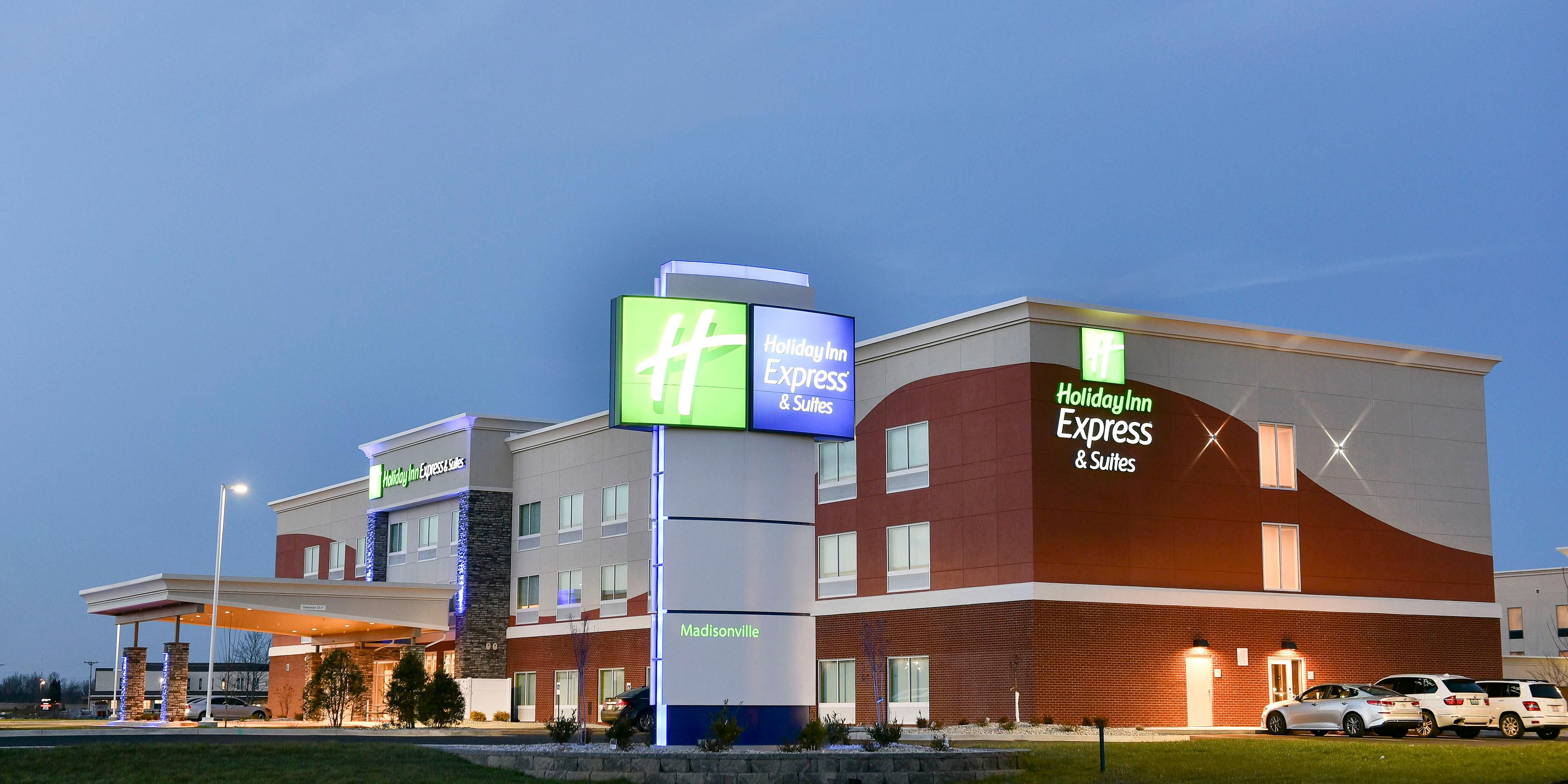 Our brand new Holiday Inn Express & Suites Madisonville opened our doors on September 17, 2019! We are here to serve guests traveling in to visit cities like Hopkinsville, Henderson, Central City, and Hanson. Ask about our services and amenities to learn more about how we can make your stay feel like your home away from home!