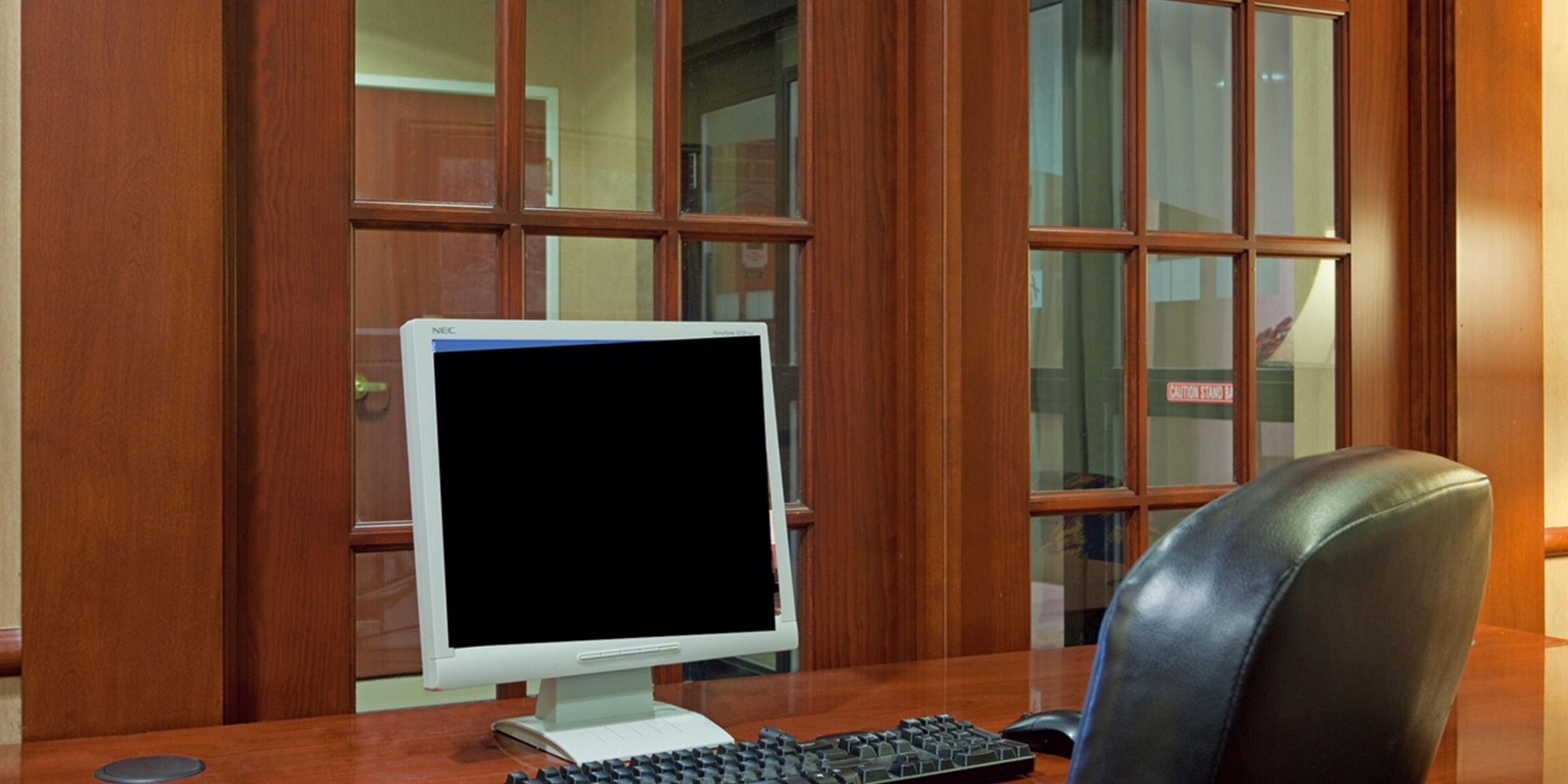 Need to print a boarding pass? Check your emails? Visit our complimentary Business Center! 