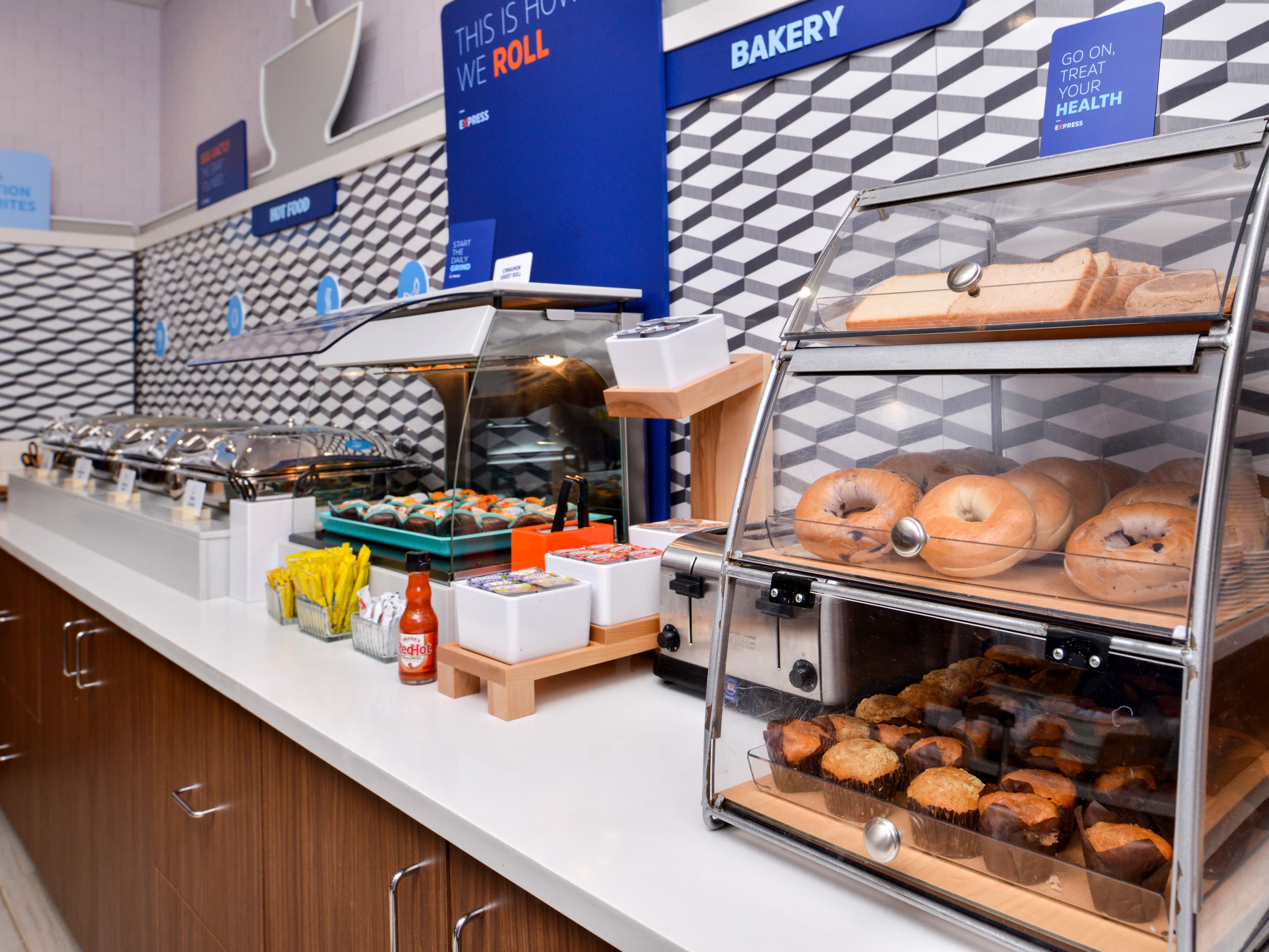 The readiest know the well-fed always win the race!  The Express Start Breakfast bar offers a full range of breakfast items including egg white omelets, Chobani yogurt, whole wheat English muffins, oatmeal, cereal and a one-touch pancake machine.  Fuel up for your full work day, or play day with all of the area attractions.  Be the readiest!