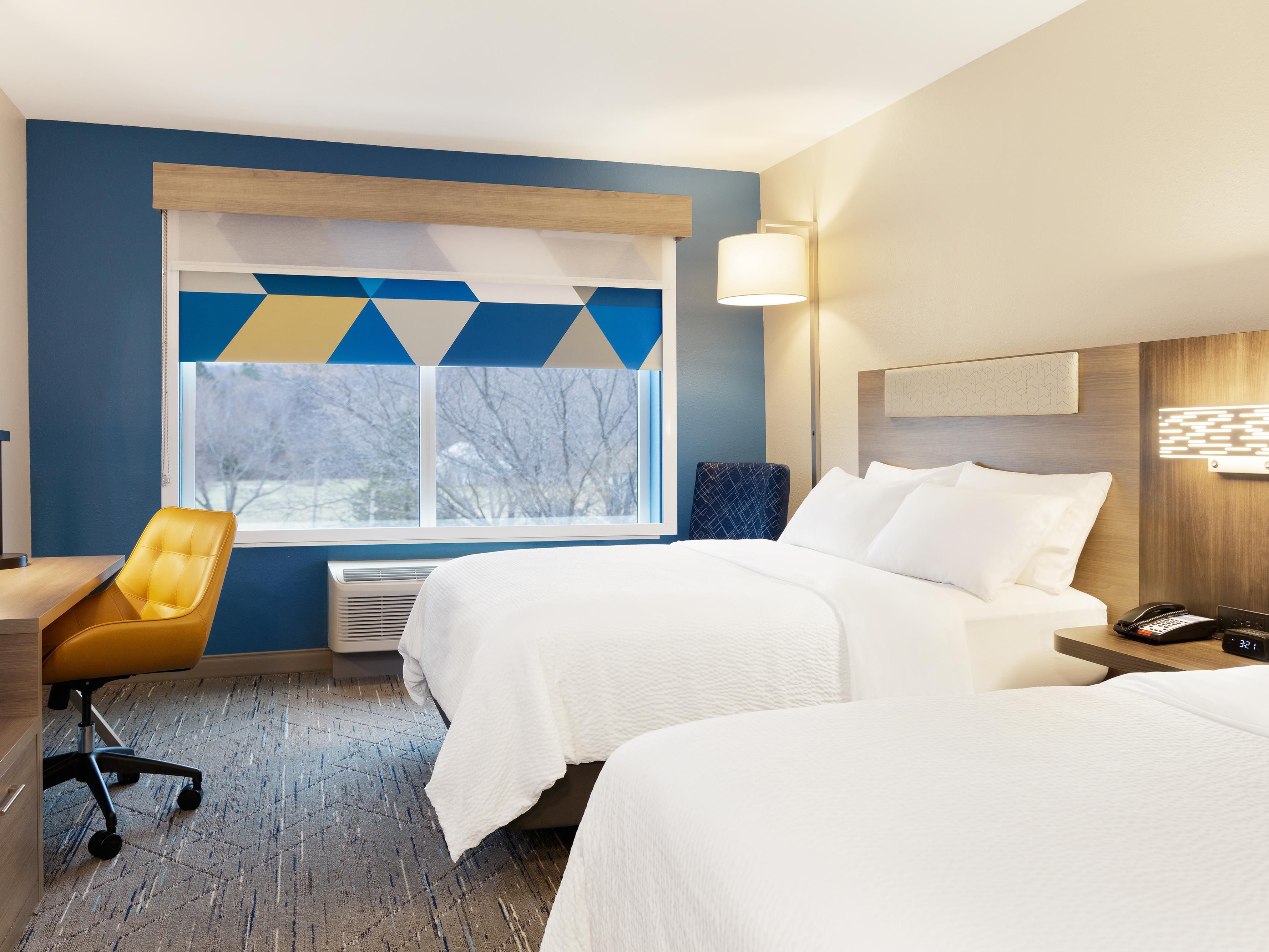 Sleep up to 4 guests on our new plush, queen sized mattresses.