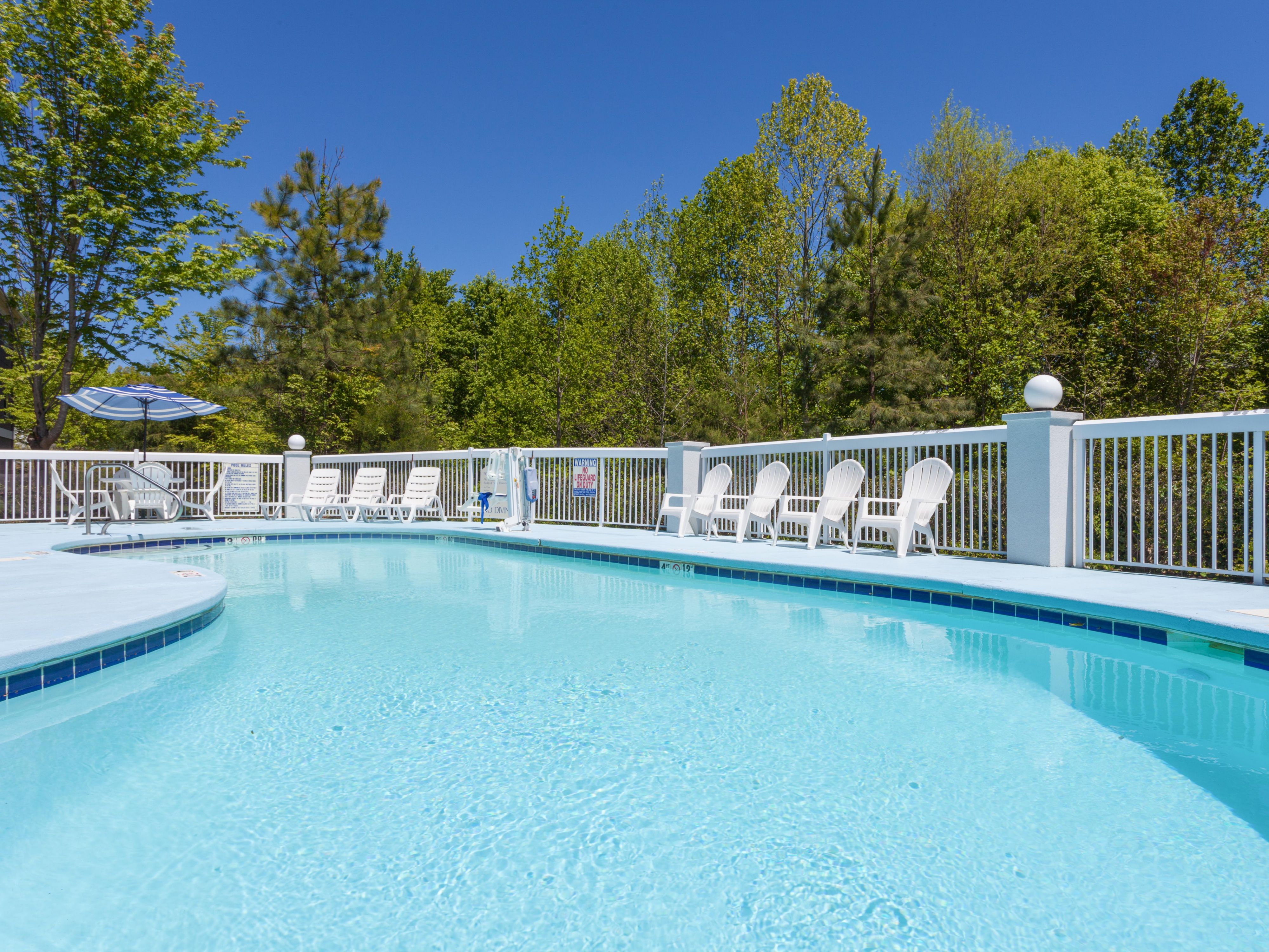 Our crystal clear pool invites you to relax after a long trip