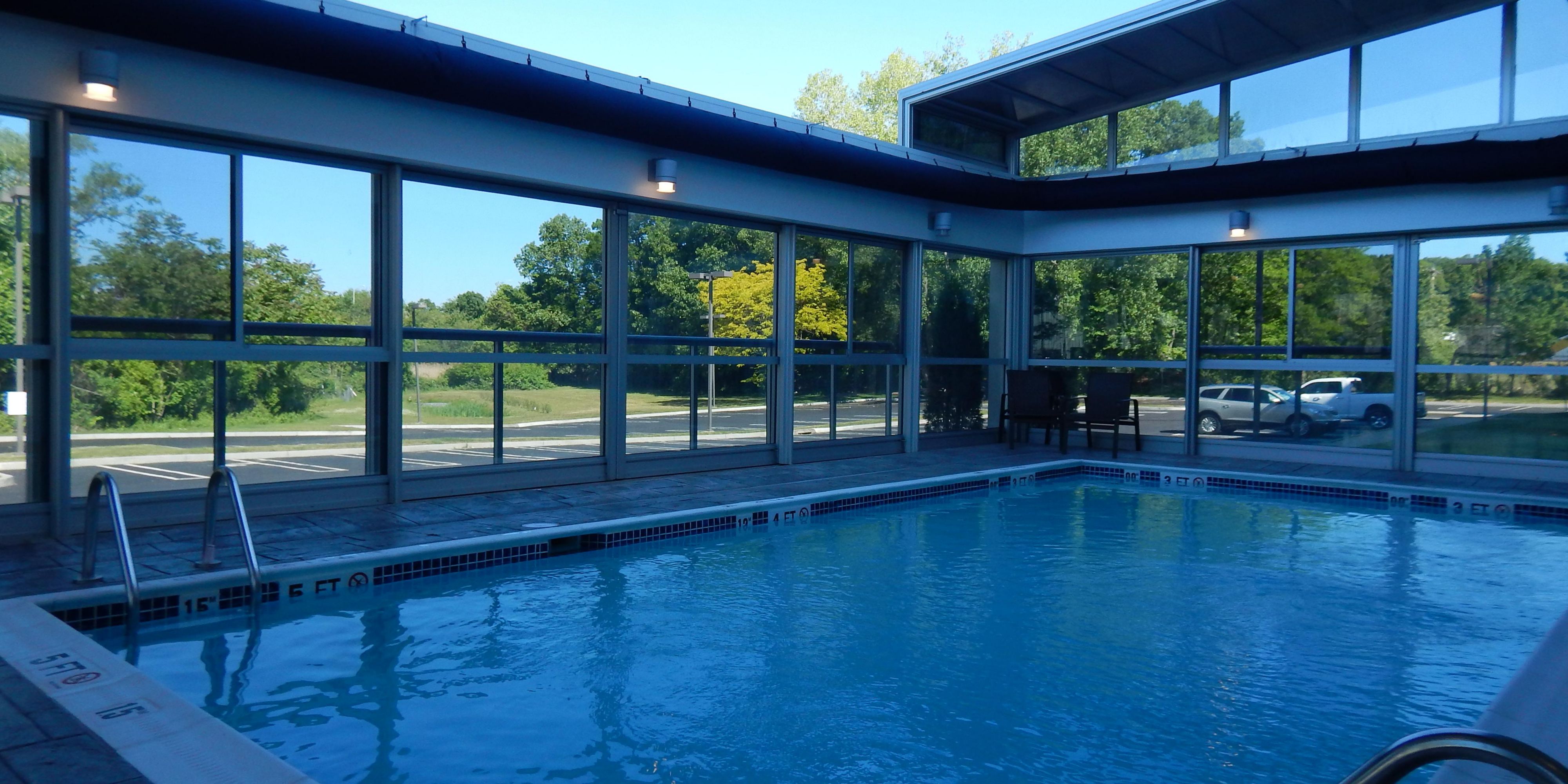 We offer a lovely heated indoor pool with retractable roof for those long days of summer to just relax an afternoon away. Our onsite 24-hour fitness center offers you everything you need to keep your work out routine on track while away from home. 