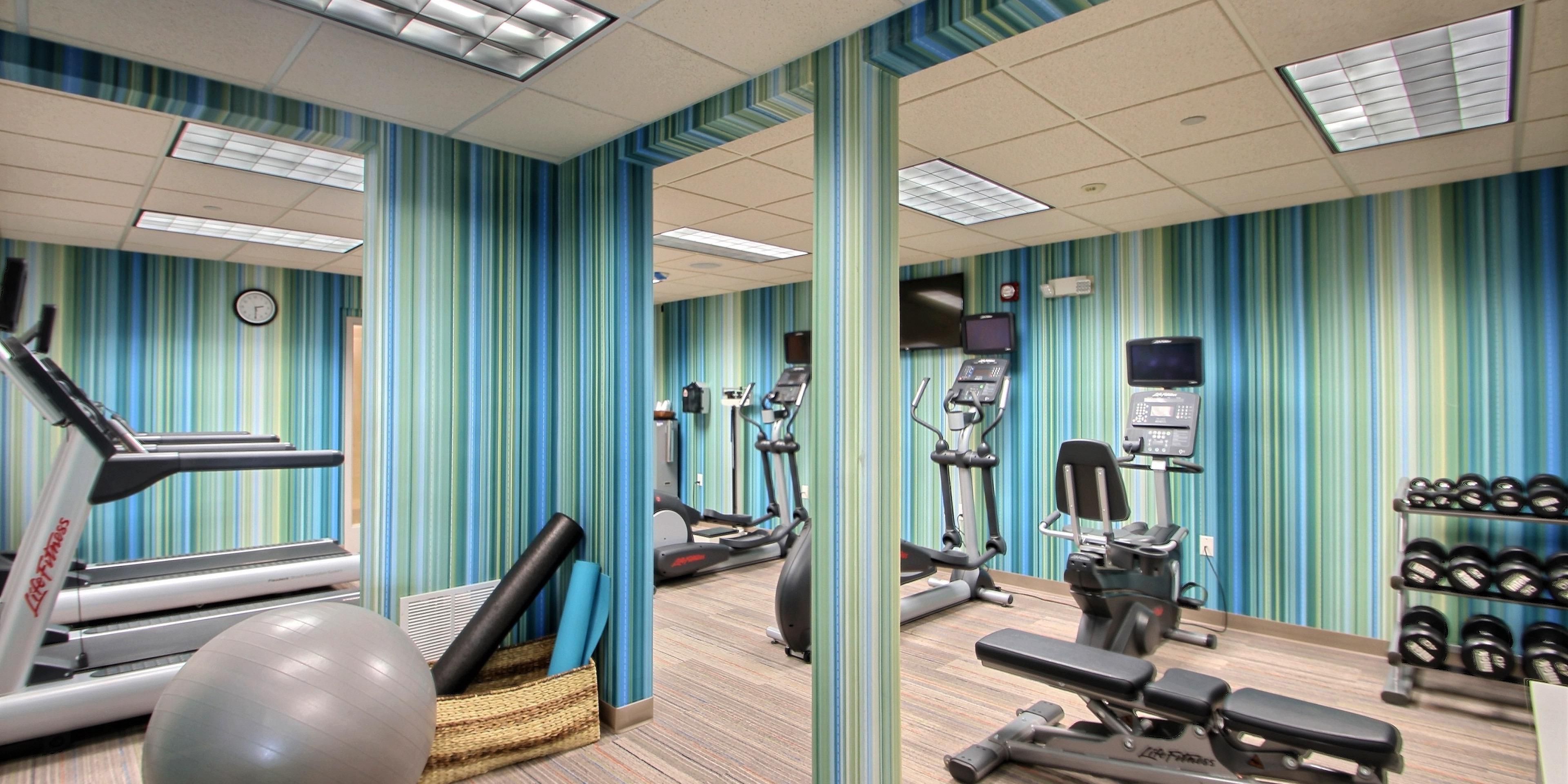 Enjoy our expansive, modern, and well equipped fitness center while staying with us. 