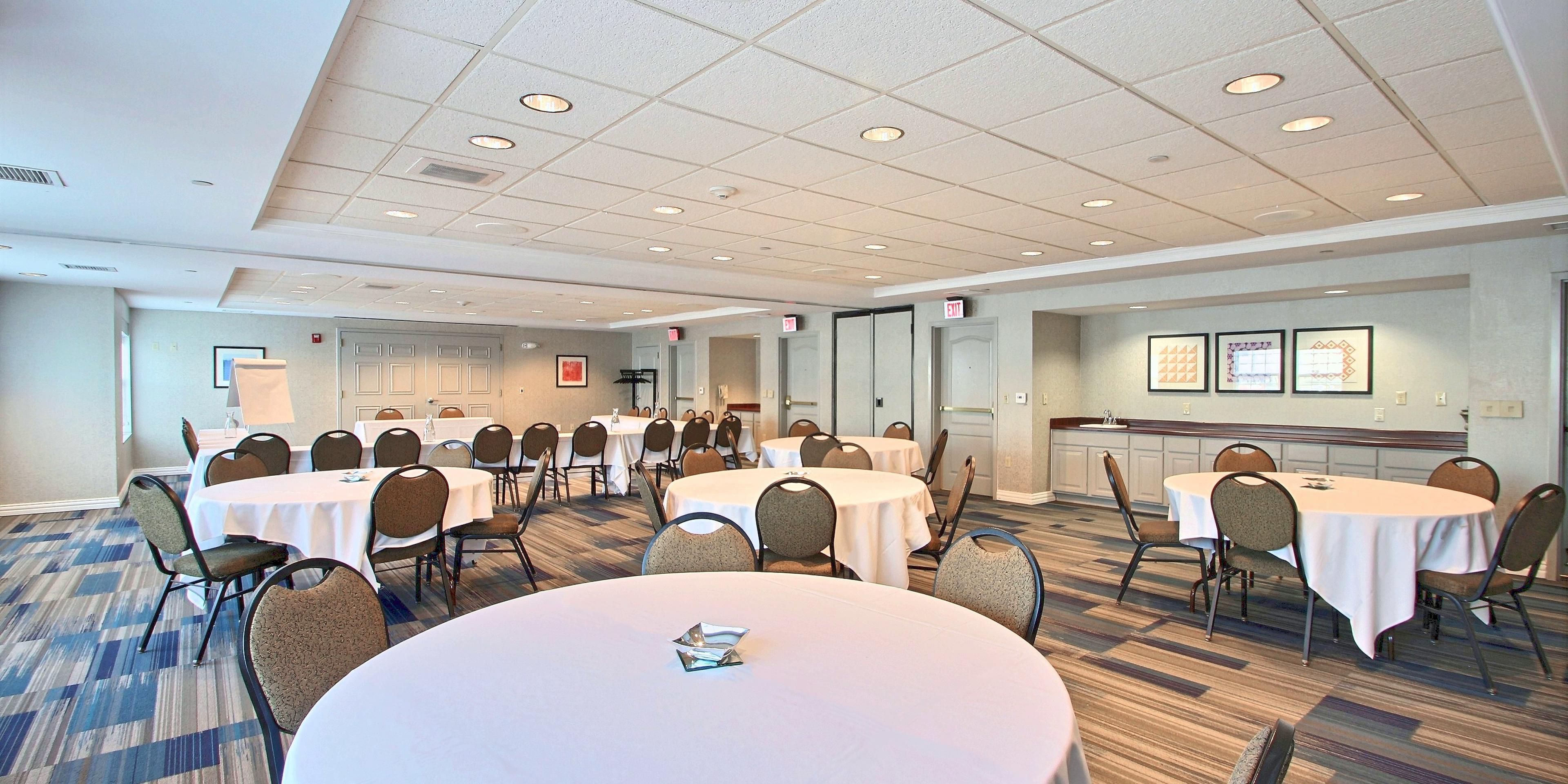 Your next meeting will or event is easy with us. 1250 square feet of banquet space available. 