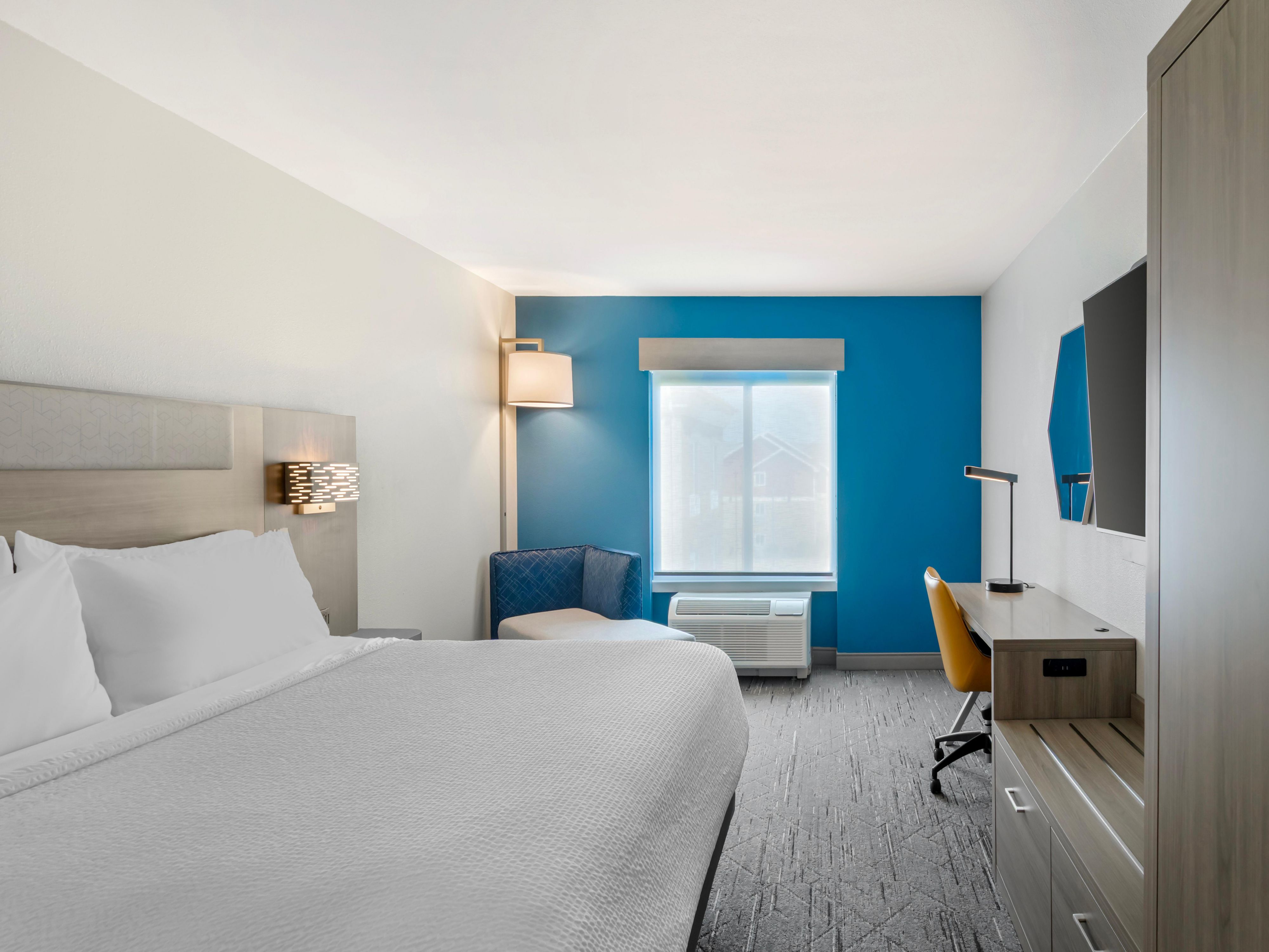 Rest comfortably in a modern king room