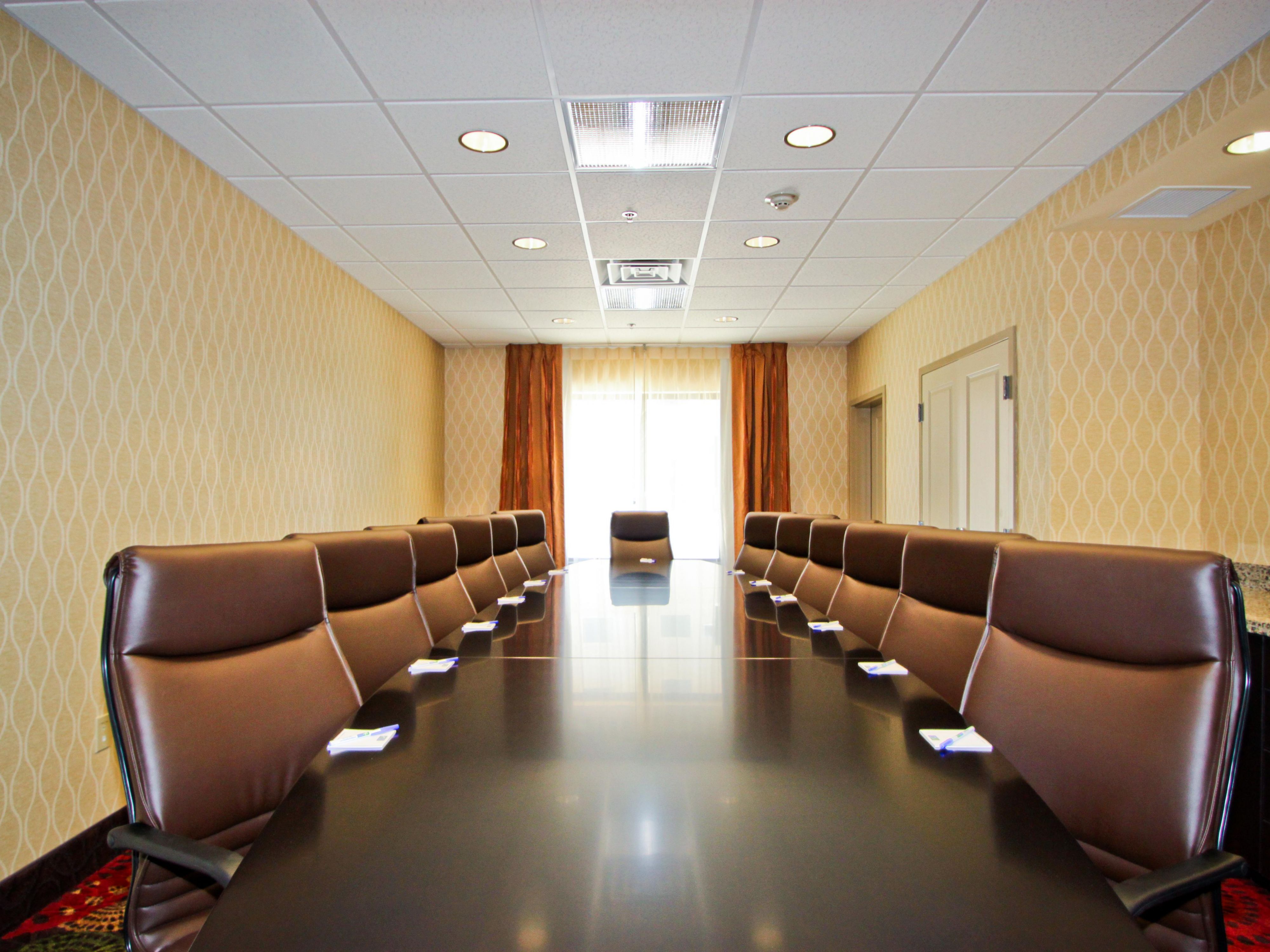 Our Executive Boardroom is ideal for small meetings or company interviews, with complimentary wireless internet and seating for up to 14 attendees. Audio/Visual, beverage services, and snacks are all available. For pricing and availability contact CJ Getty at cgetty@inntrusted.com or call directly at (406) 982-7406.