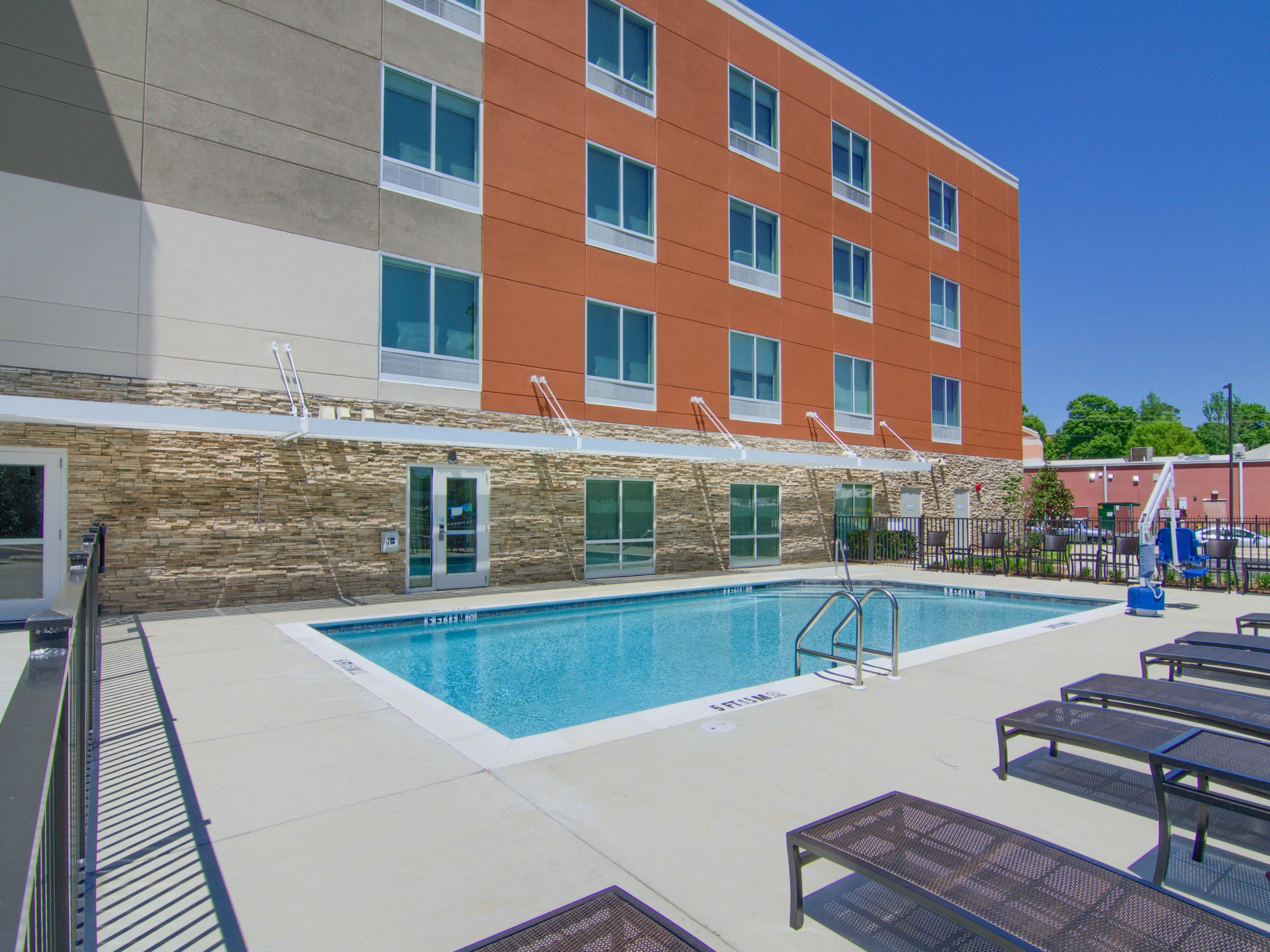 Check out our outdoor pool on your next visit. 