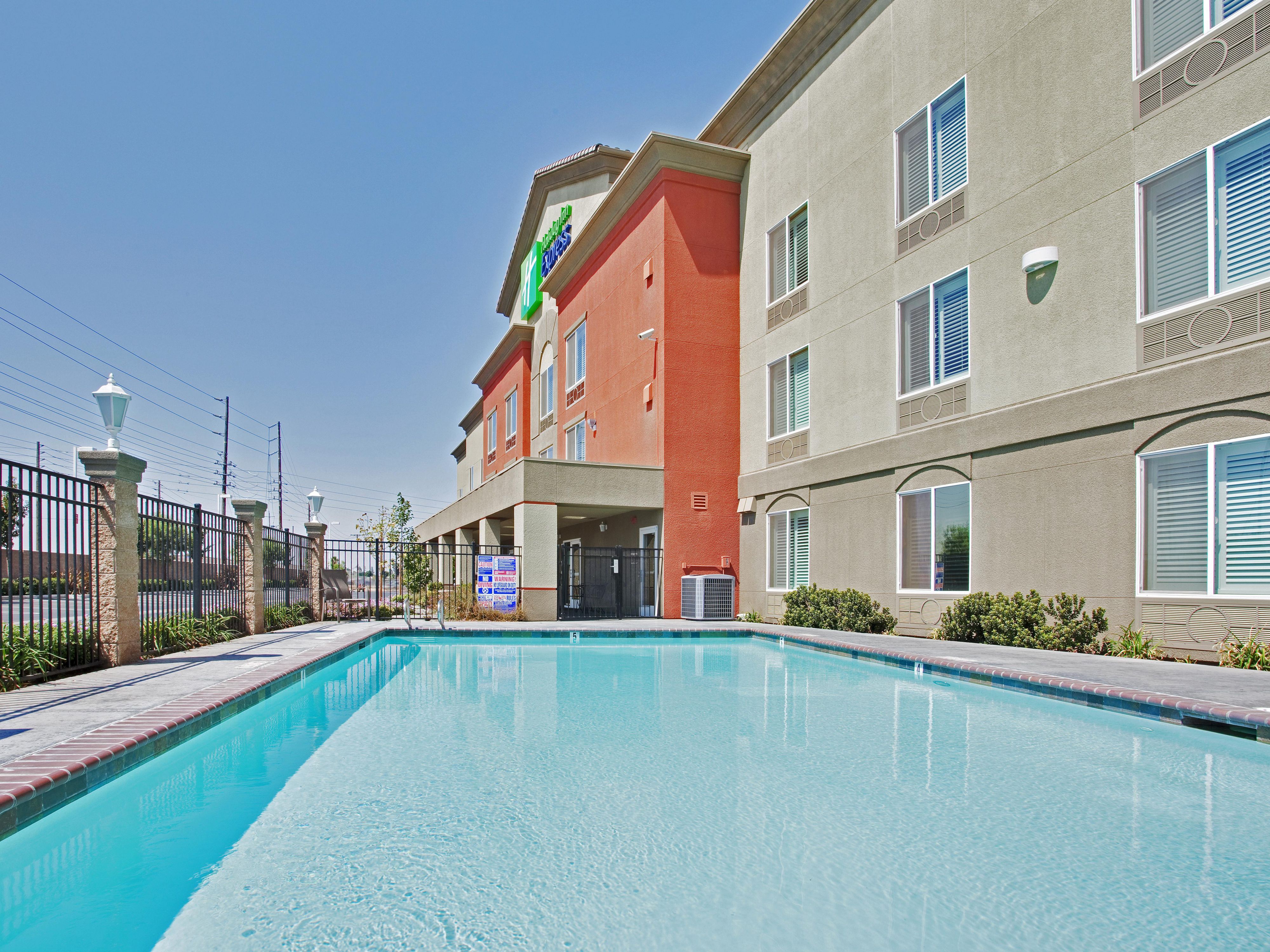 Enjoy a Dip in our Outdoor Heated Swimming Pool