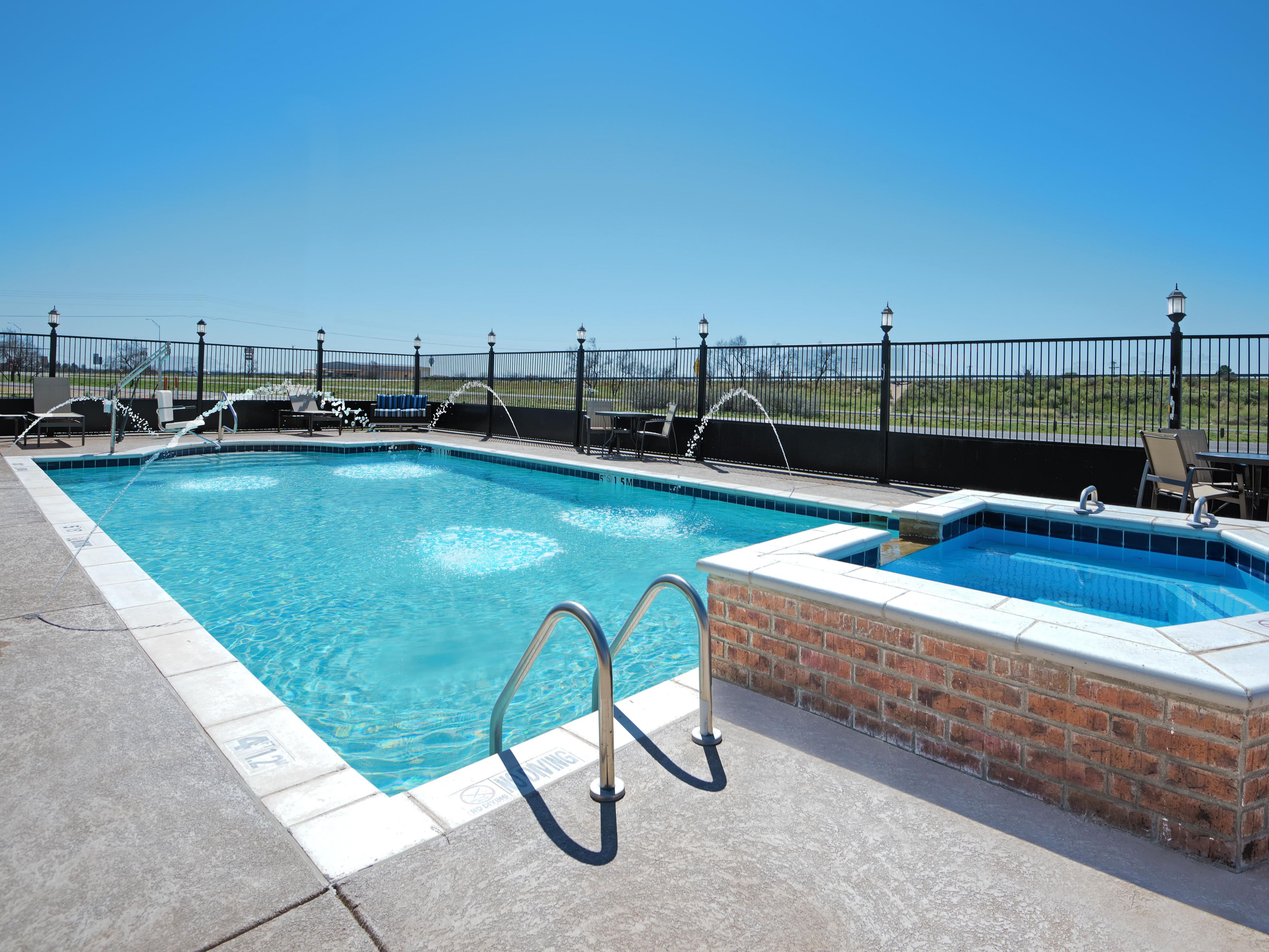 Splash into summer with our outdoor pool. After a long day of work in the oil field, enjoy a clean, sanitized swimming experience. 
