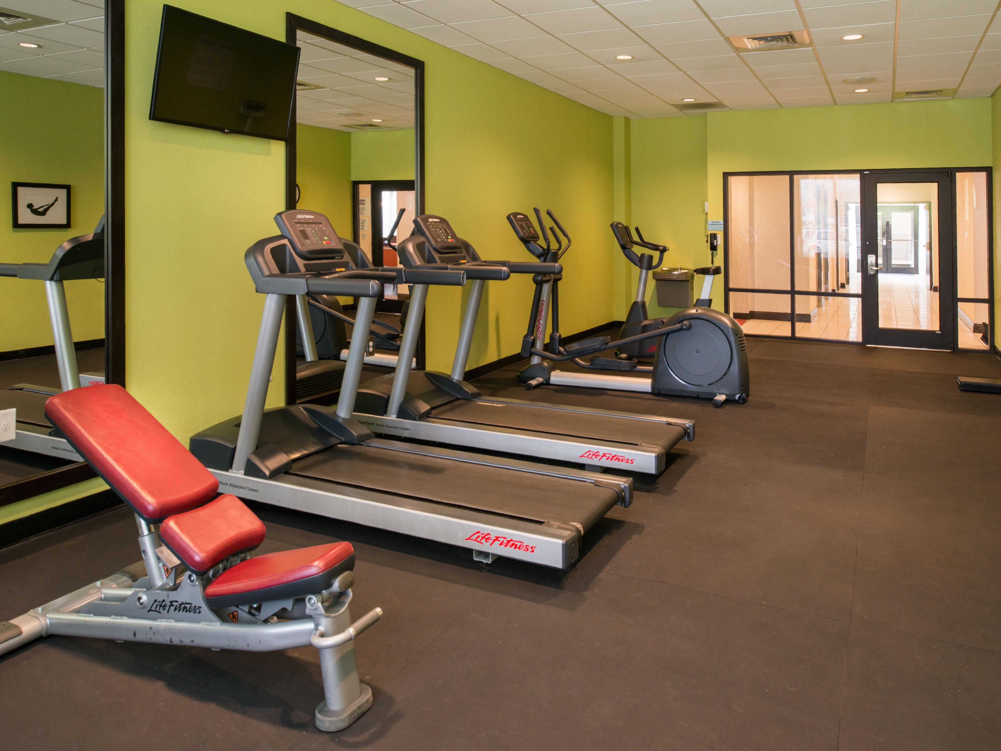 Take advantage of our fully equipped Fitness Center, the perfect place to go when you need to hit your fitness goals before work or burn off the stresses of the afternoon when your day is done. Hit the advanced treadmills, elliptical machines, and stationary bikes, and then finish off your workout with the use of our center’s free weights.
