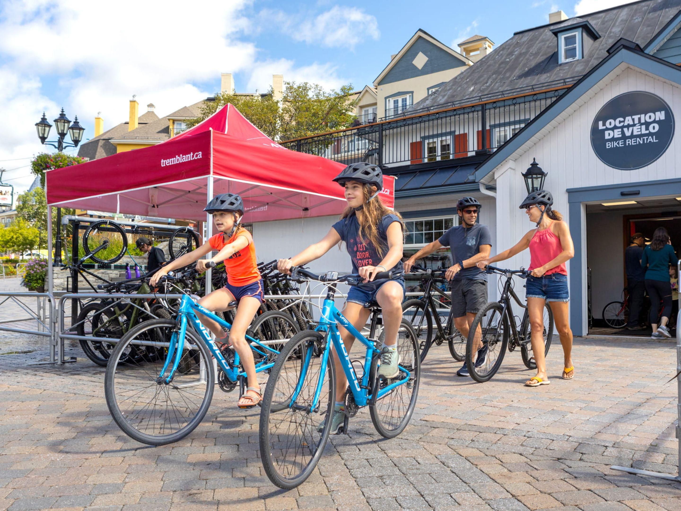 Rent skis, snowboards and summer equipment at Tremblant! Wide range of equipment for winter and summer activities. Golf equipment, canoes, kayaks, pedal boats, bikes and many more!