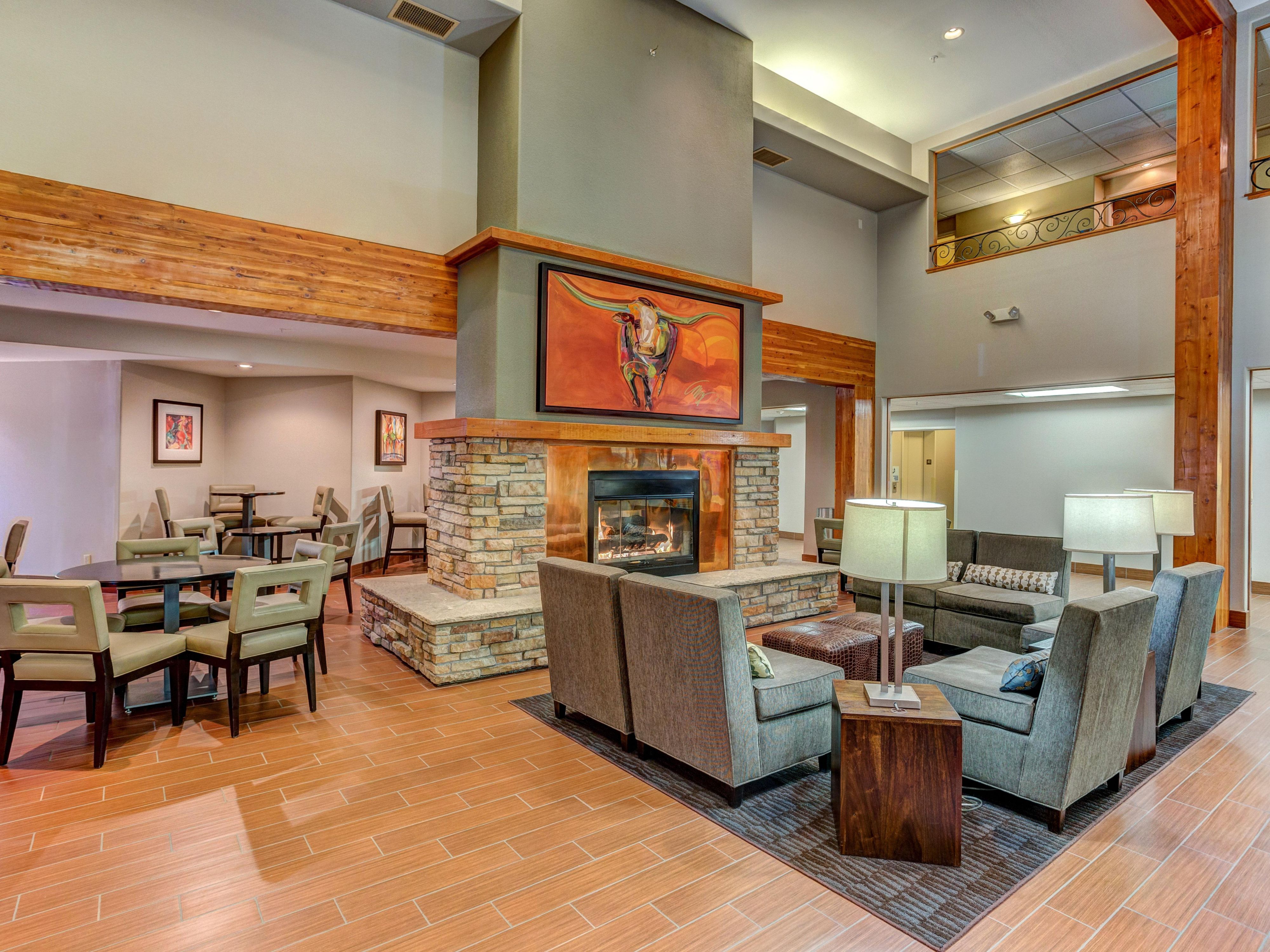 Relax and catch up with friends and family in our Lobby Lounge