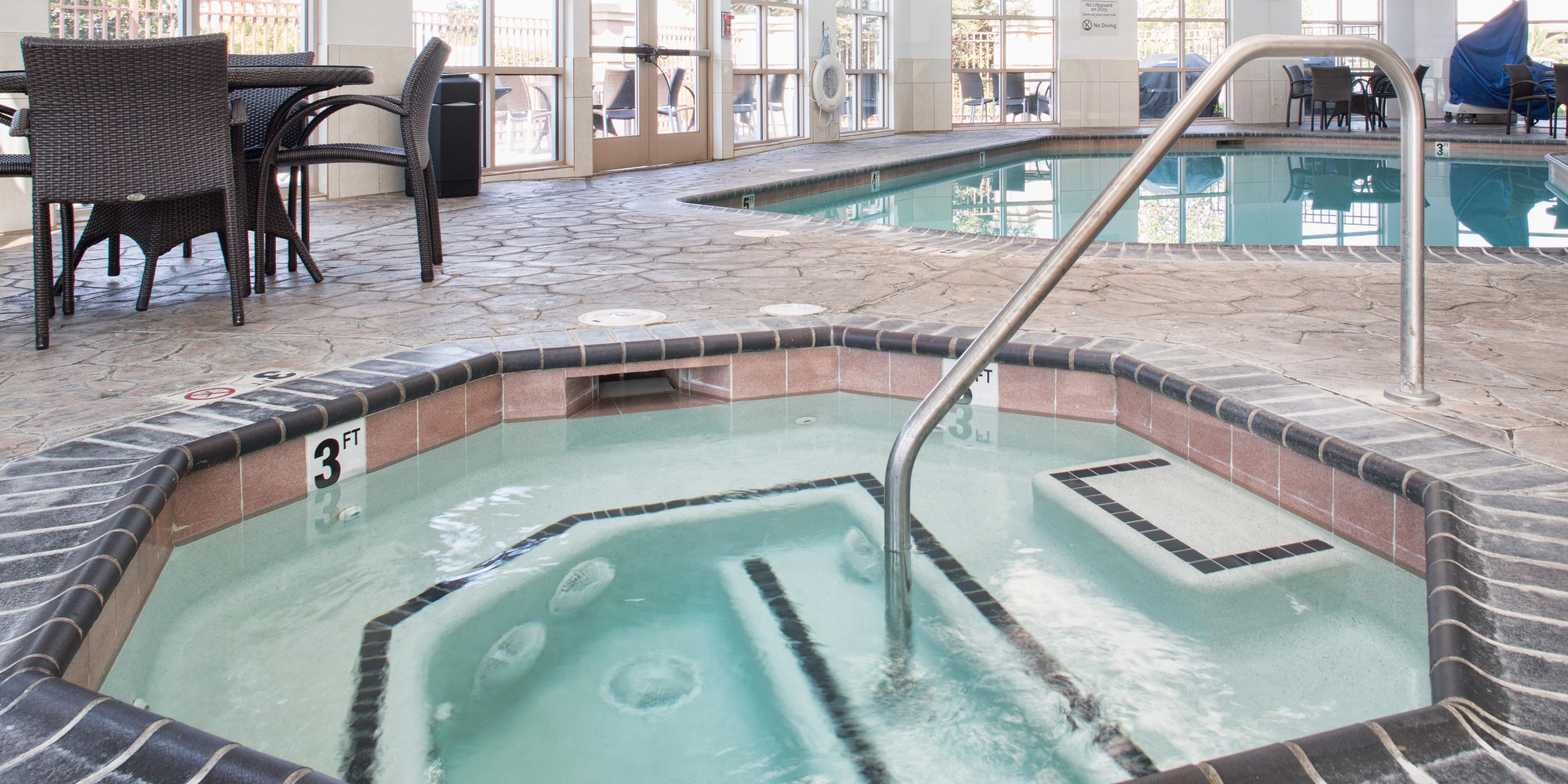 Relax and unwind after a long day in our complimentary heated indoor pool 