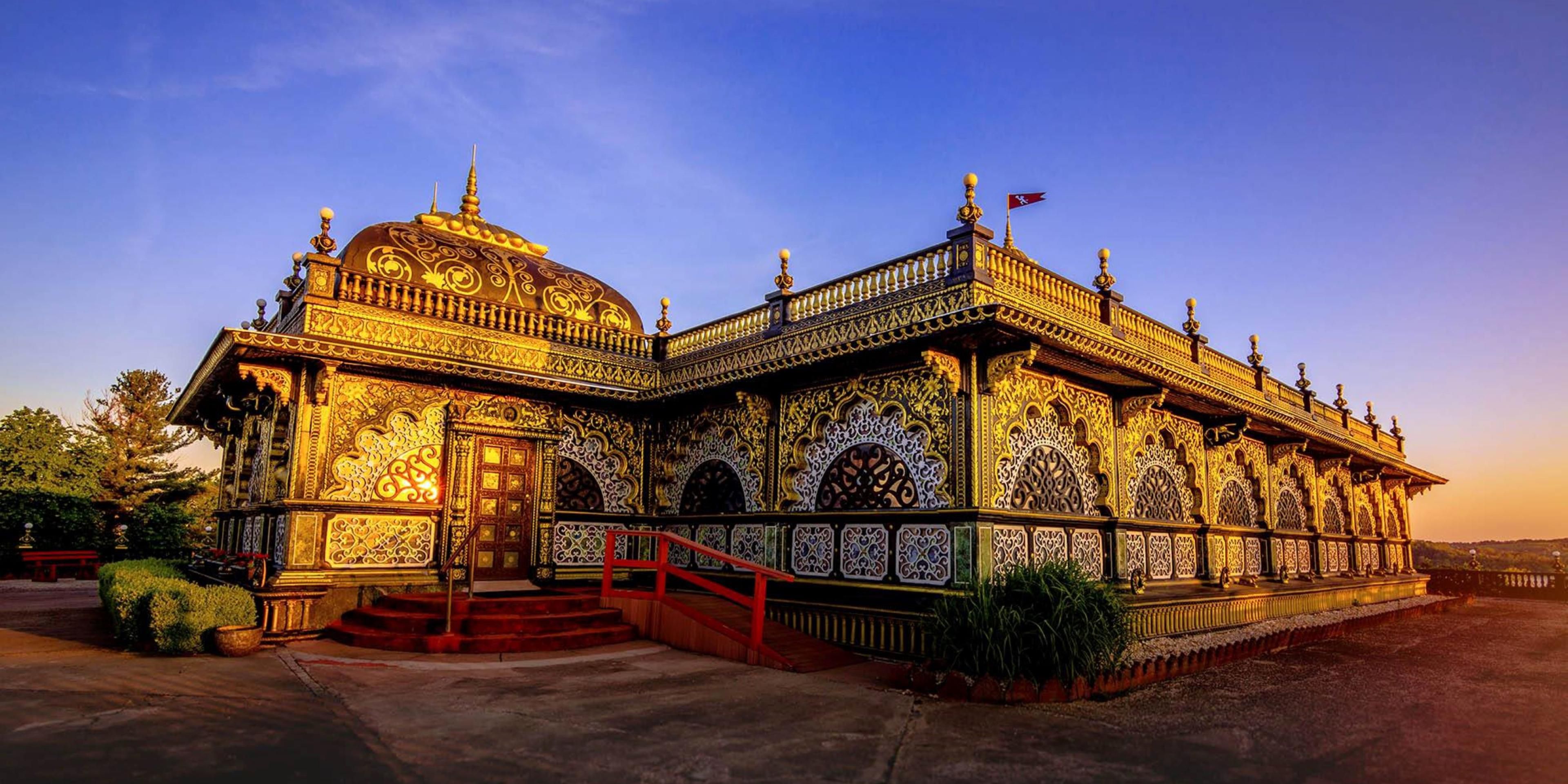 Don't miss checking out one of Moundsville's greatest attractions! The New Vrindaban Holy Dham is set in the beautiful and peaceful Appalachian Mountains. This spiritual community has been a place of pilgrimage for many thousands of visitors each year. In 1973, devotees decided to build a home for Srila Prabhupada, where he could write his books.