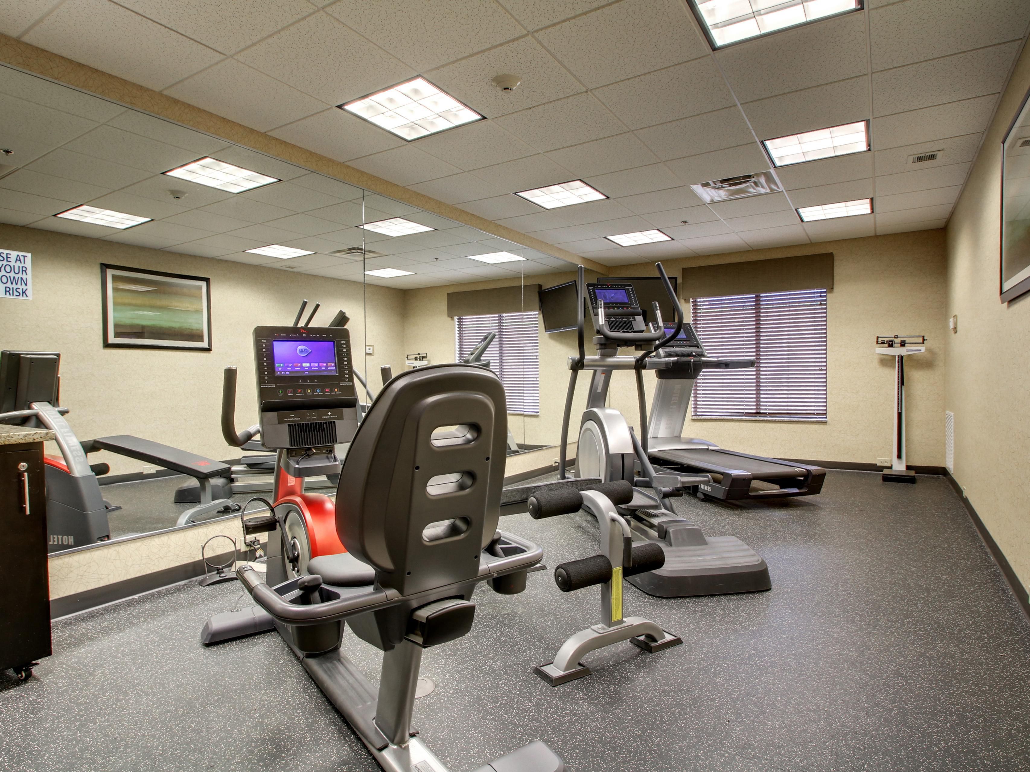 Get that workout using our fitness center.