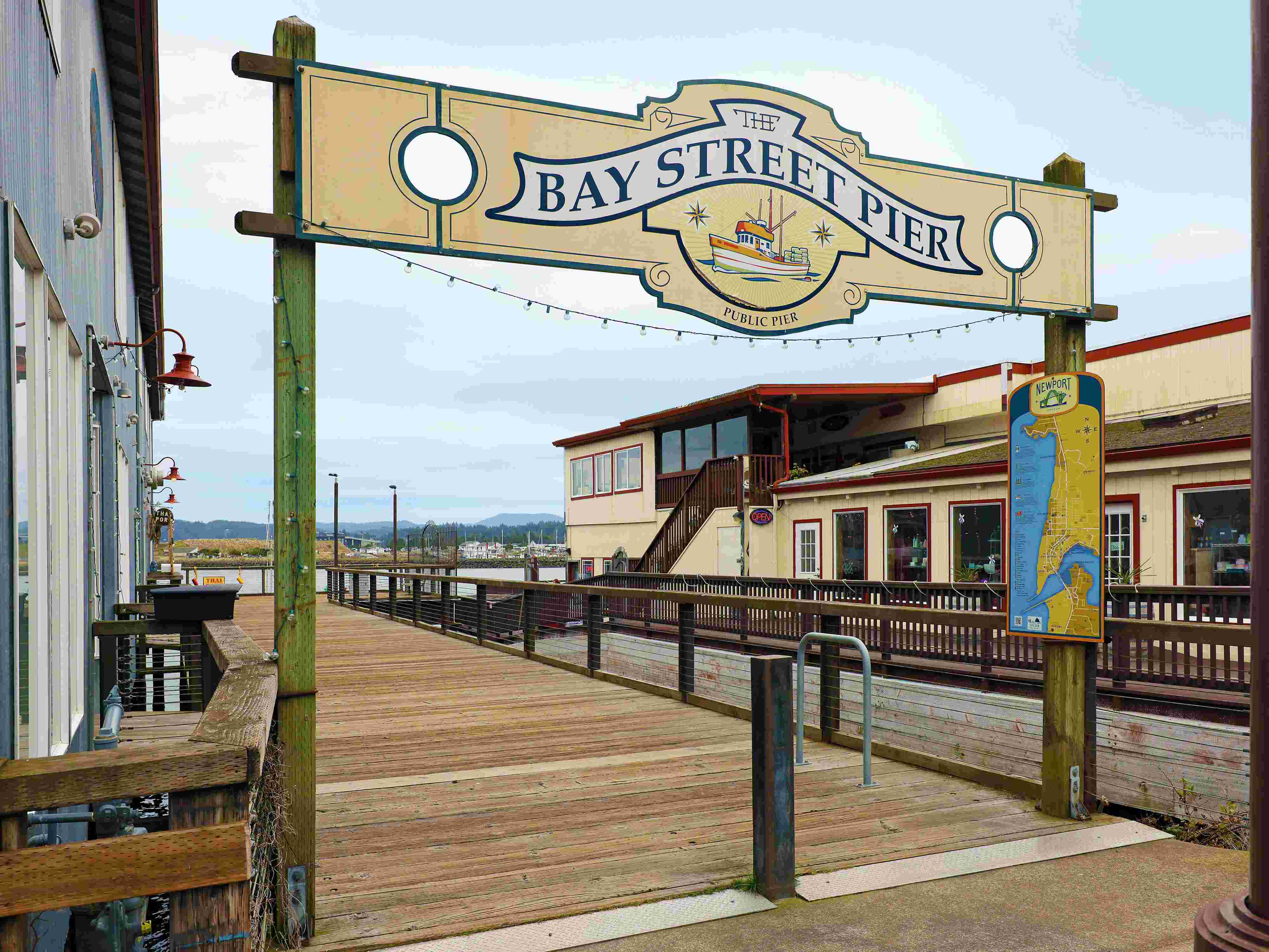 Bay Street Pier in Newport, OR