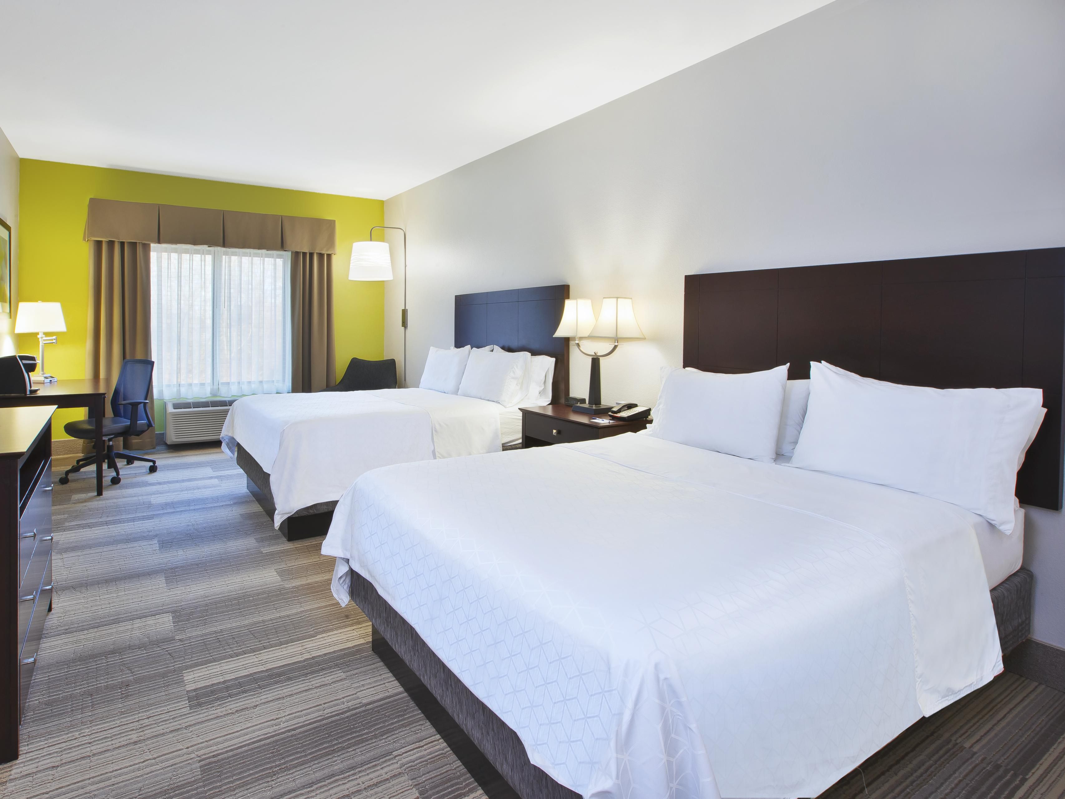 When choosing the Holiday Inn Express & Suites you choose a hotel with unbeatable guest service and hotel amenities such as free breakfast, and a pool with on-site fitness center. Our guest rooms feature luxurious bedding, spacious work space, complimentary WiFi. Call one of our Sales Manager's today to book a block of rooms for your next event.