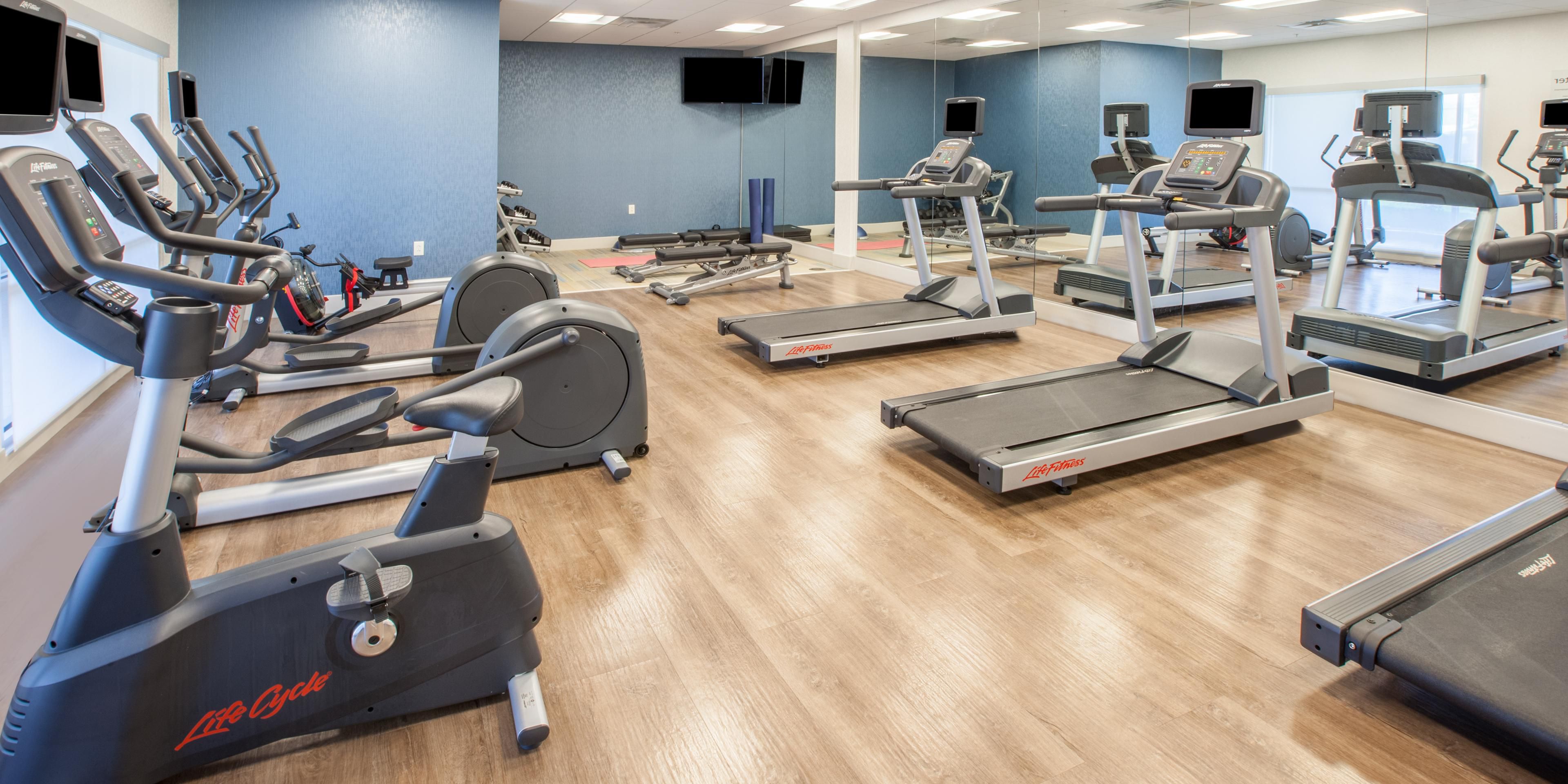 The hotel features a 24-hour State-of-the-Art Fitness Center.