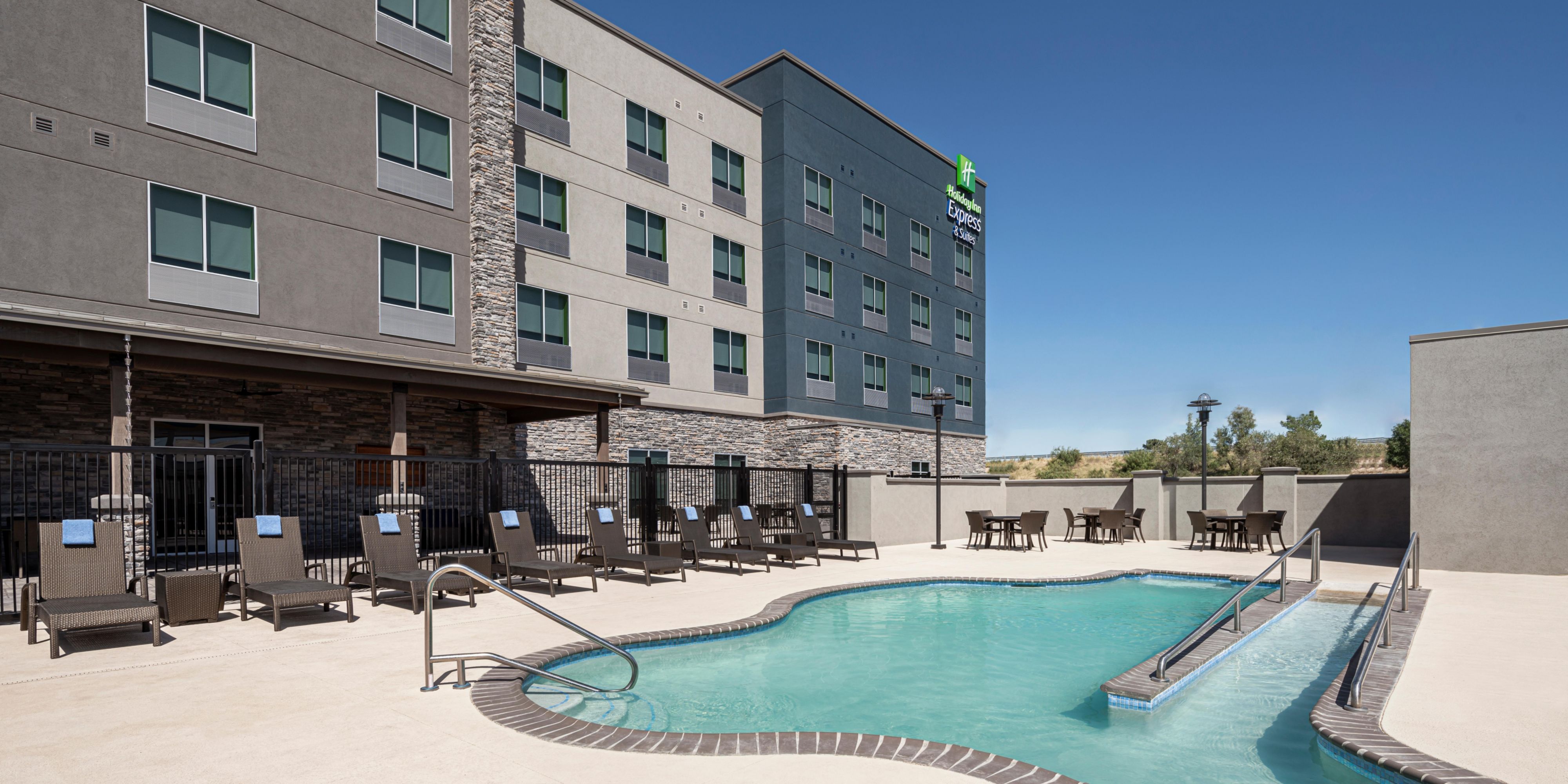 Enjoy the outdoors. Have the kids jump in our outdoor pool and slap some burgers on the BBQ. We have an outdoor TV in our patio area so that you can keep up with the latest sports scores. 