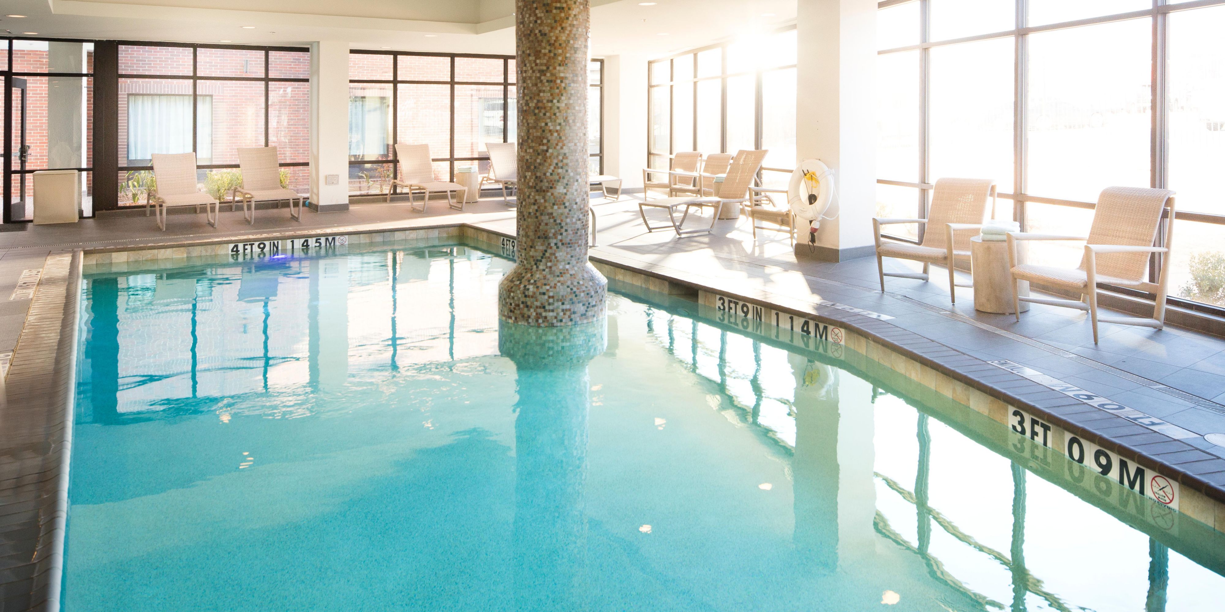 Take a refreshing dip in our indoor swimming pool and relax in the whirlpool. The pool is open daily from 6 a.m. - 11 p.m.