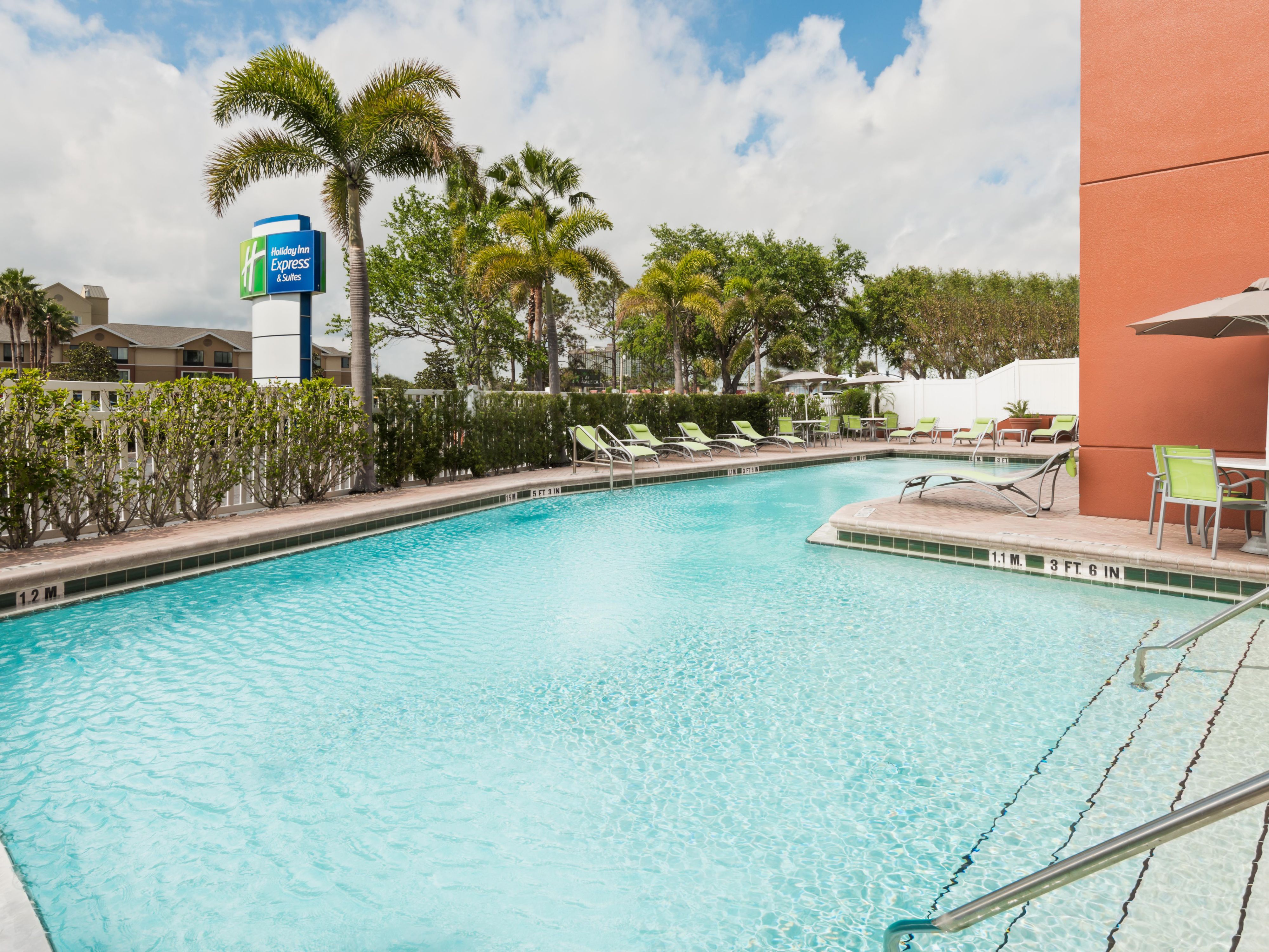 Soak up the sun or enjoy a relaxing dip in our outdoor pool