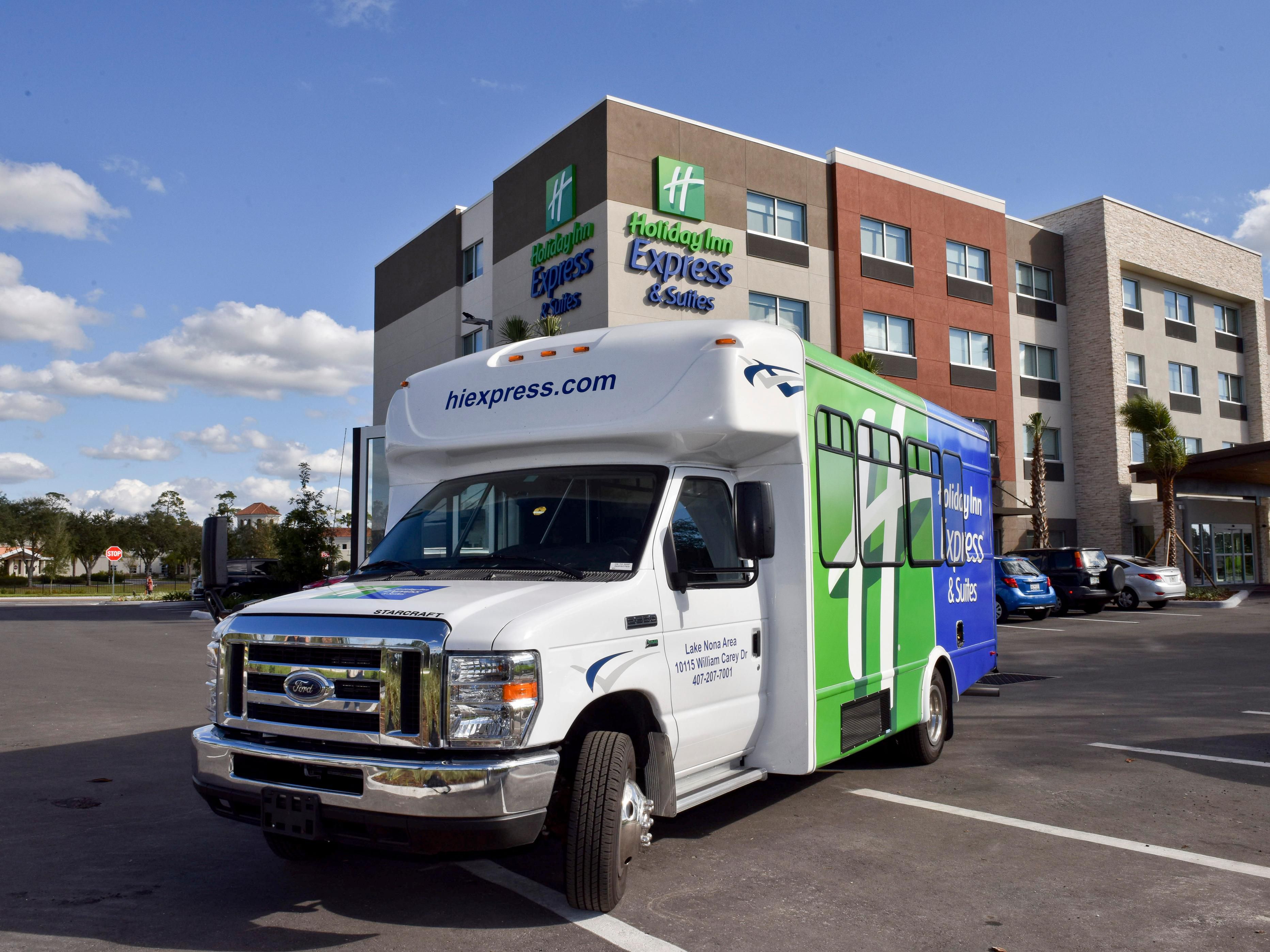 We are now offering complimentary shuttle service daily, 8am to 10pm, within 3 miles of the property.