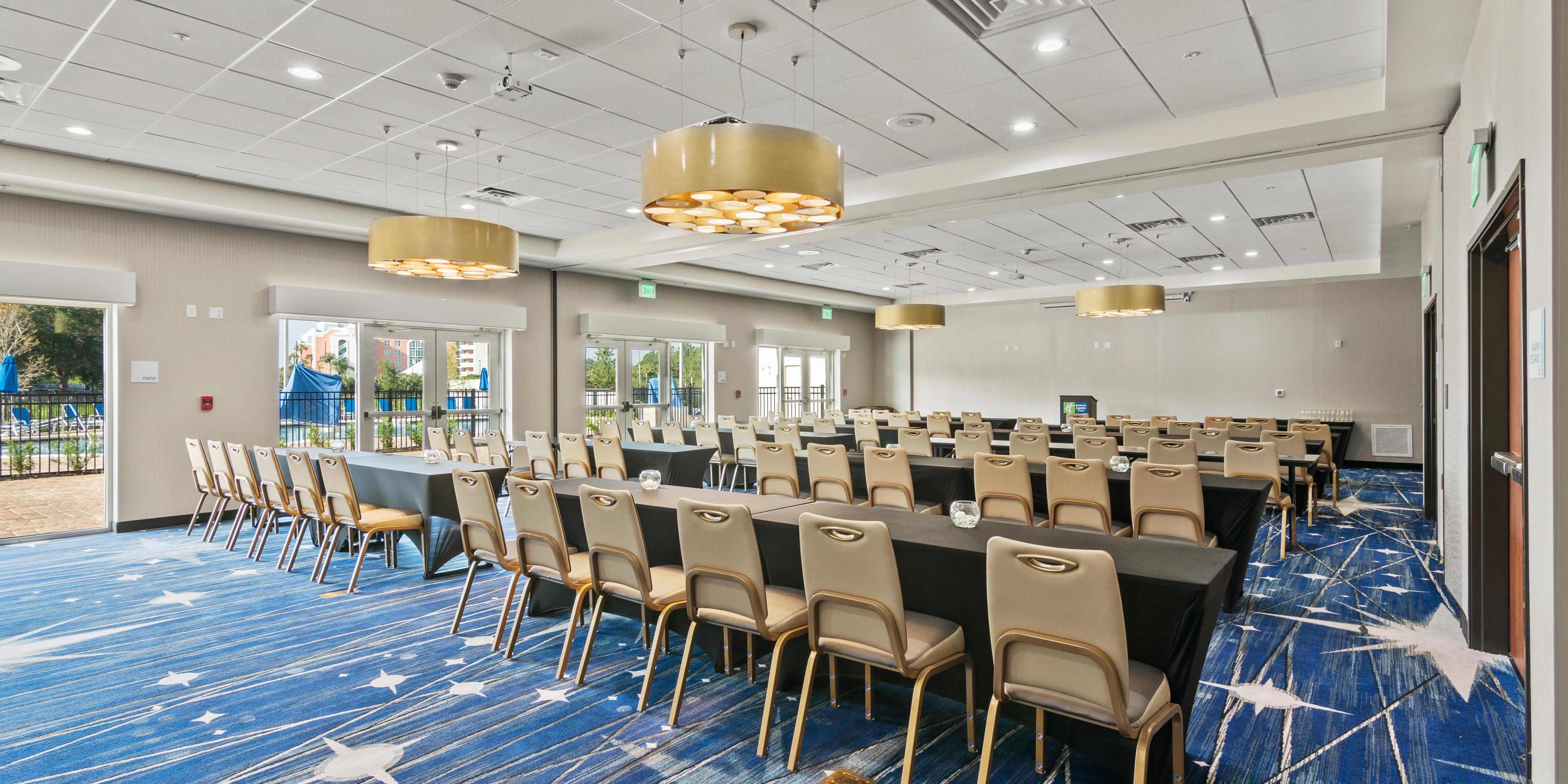 Find your space with us! Our property features a 2000 sqft meeting and event space with an 1800 sqft pre-function area. We make planning easy so you can focus your time on making your meeting a success.