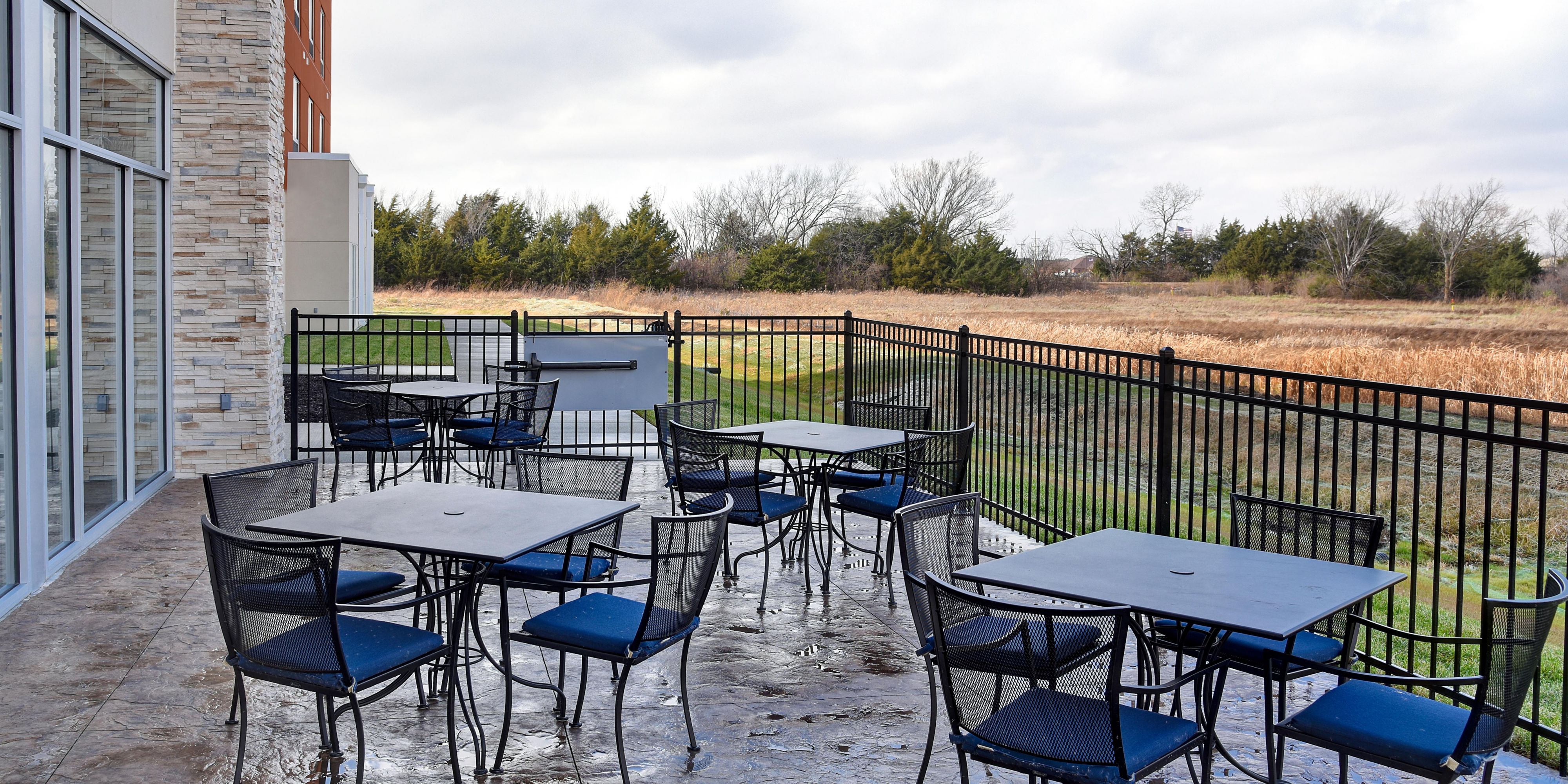 Relax at the end of the day on our spacious back patio. 