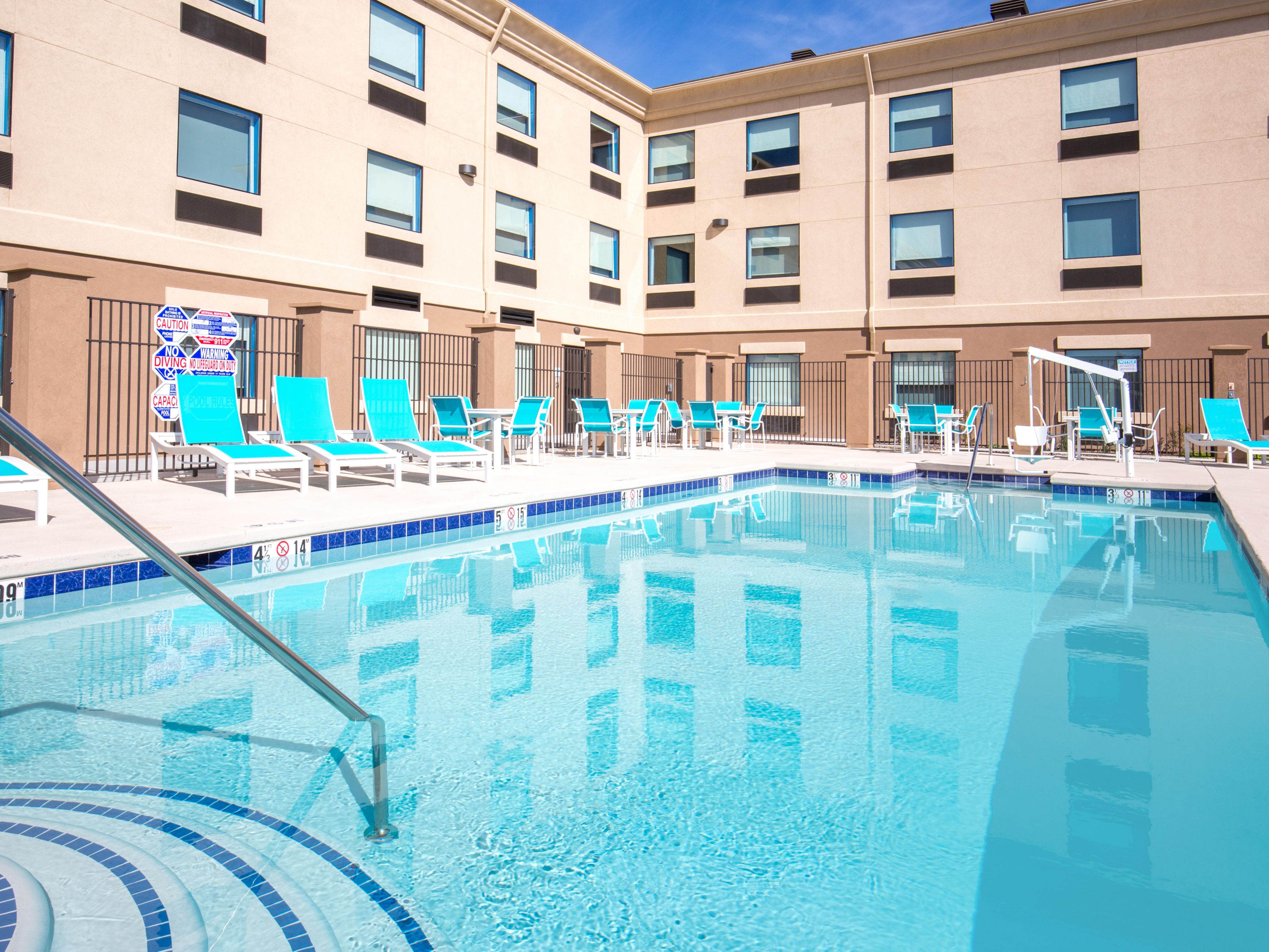 Enjoy our heated outdoor pool year round