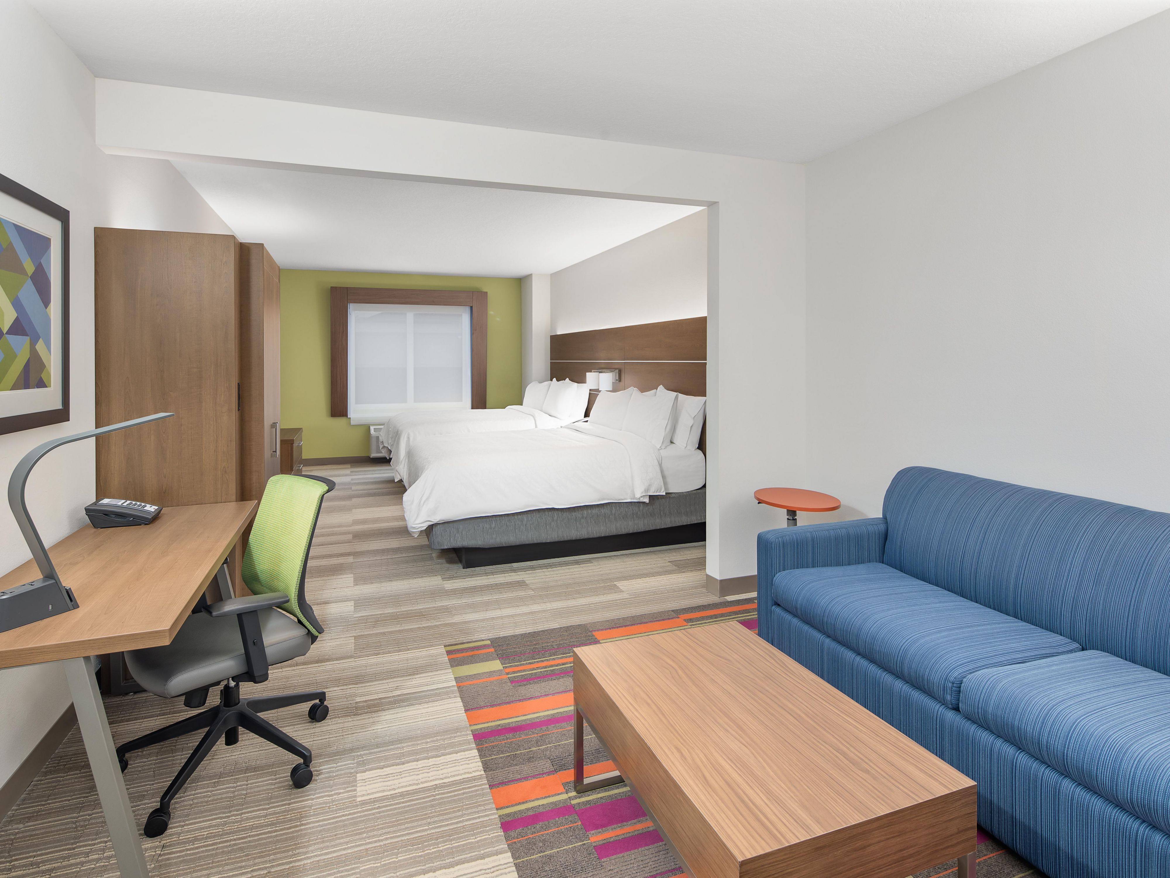 Our Suite has everything you need for a great night.
