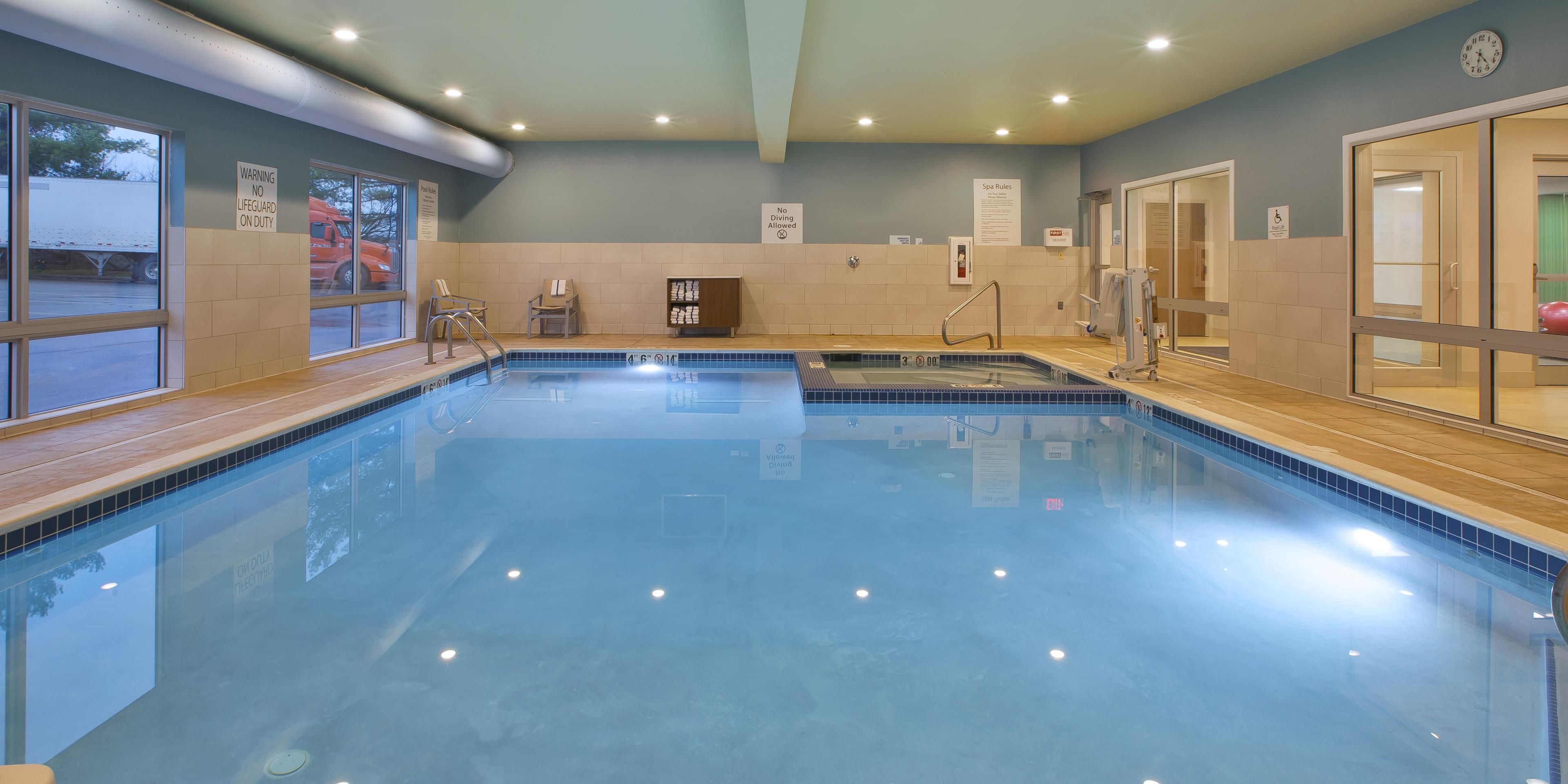 Book your room today and enjoy our pool and hot tub. Pool and hot tub is open from 6am to midnight!