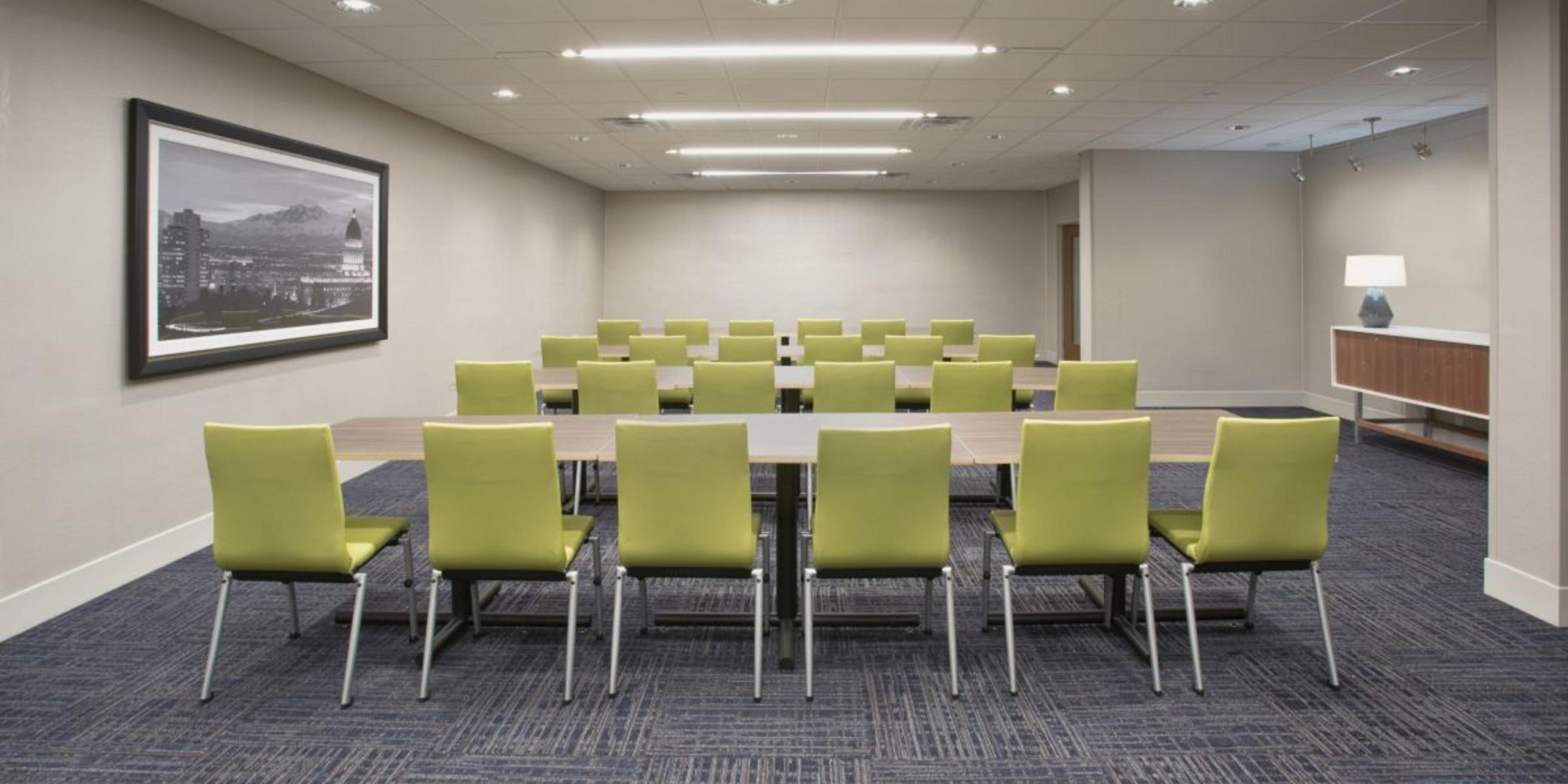 Our brand new Parsons Convention Center is 8000 square feet! It features a 4000 square foot meeting room that can be broke into 4 meeting rooms. It also has a warming kitchen and a lounge room!