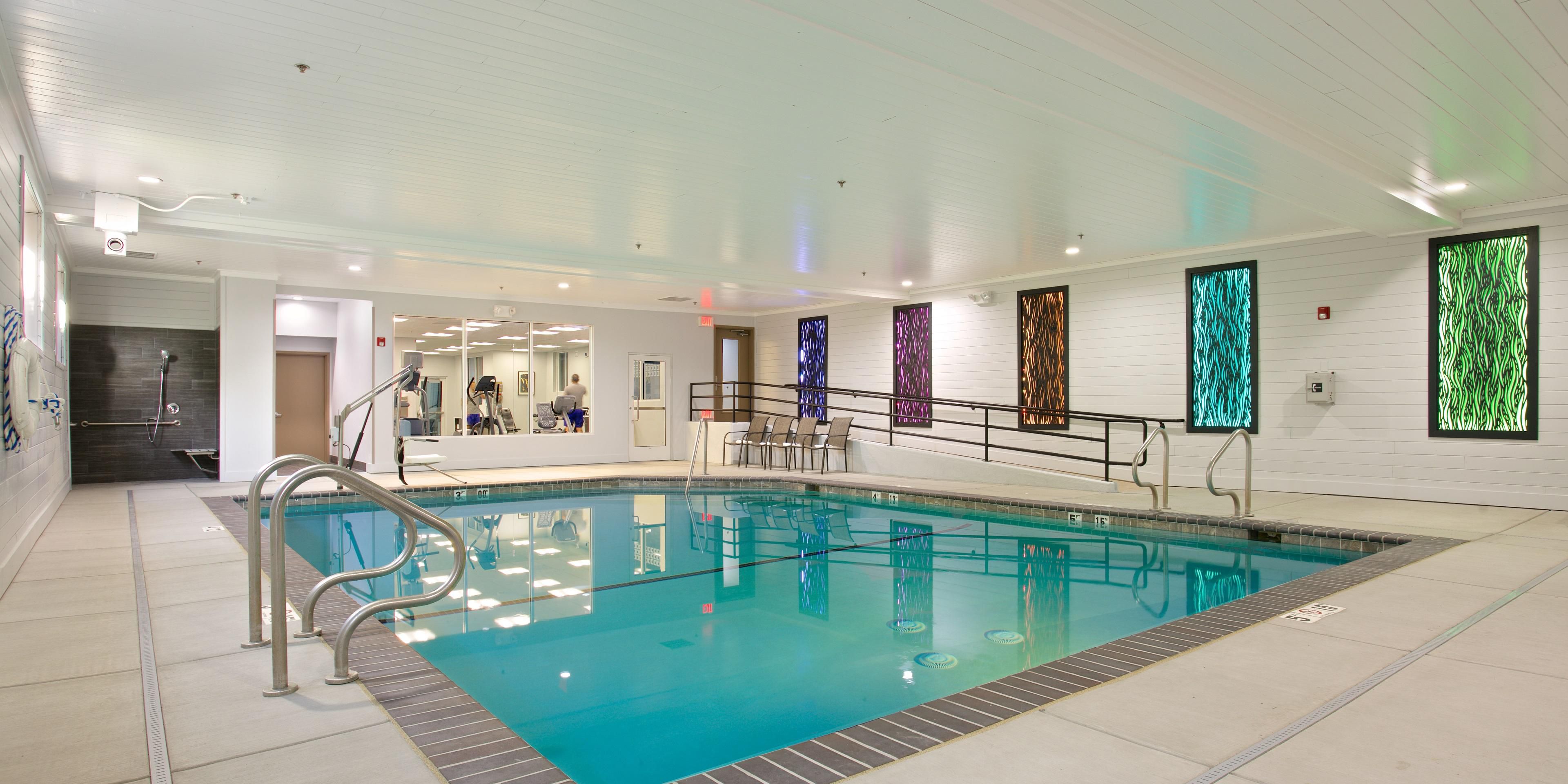 Take a dip in our indoor swimming pool available for your enjoyment.