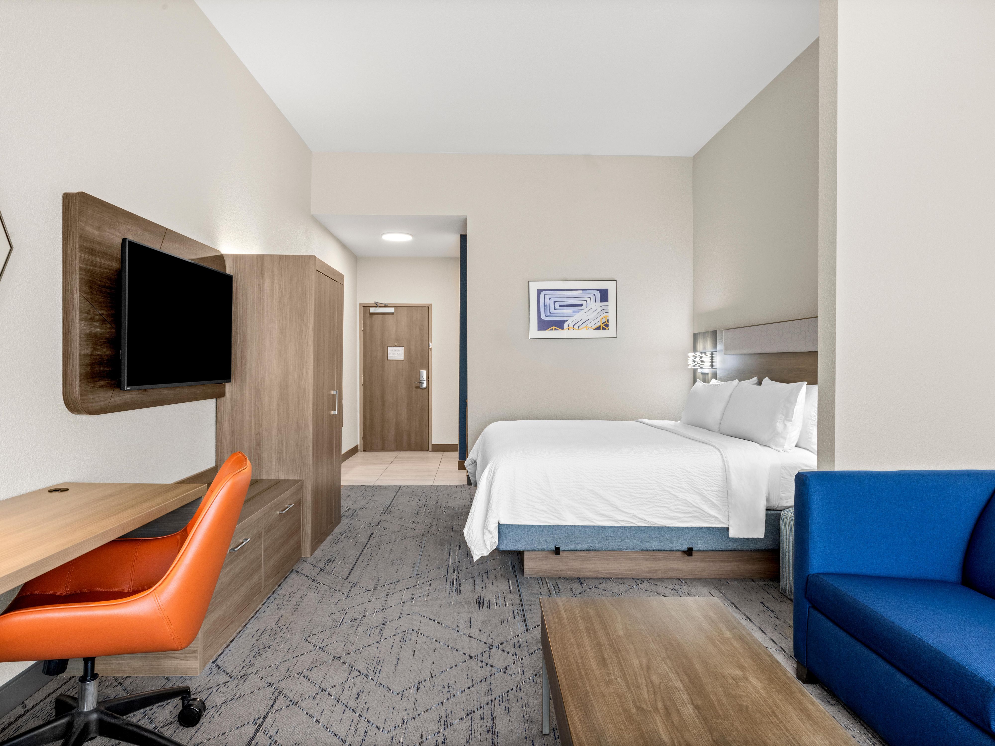 Get work done and unwind in our suite with a spacious workspace.