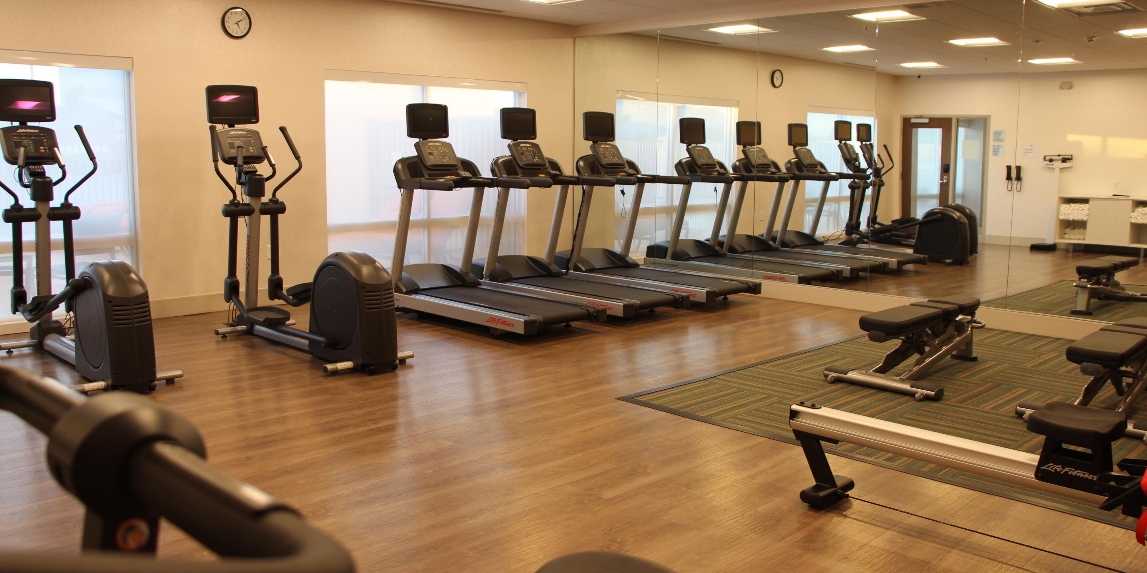 Don't forget to pack your workout gear! We've got a beautiful, new and large fitness center including 3 treadmills, 2 cross trainers, a rowing machine, stationary bike and free weights.  Stay fit while you travel!