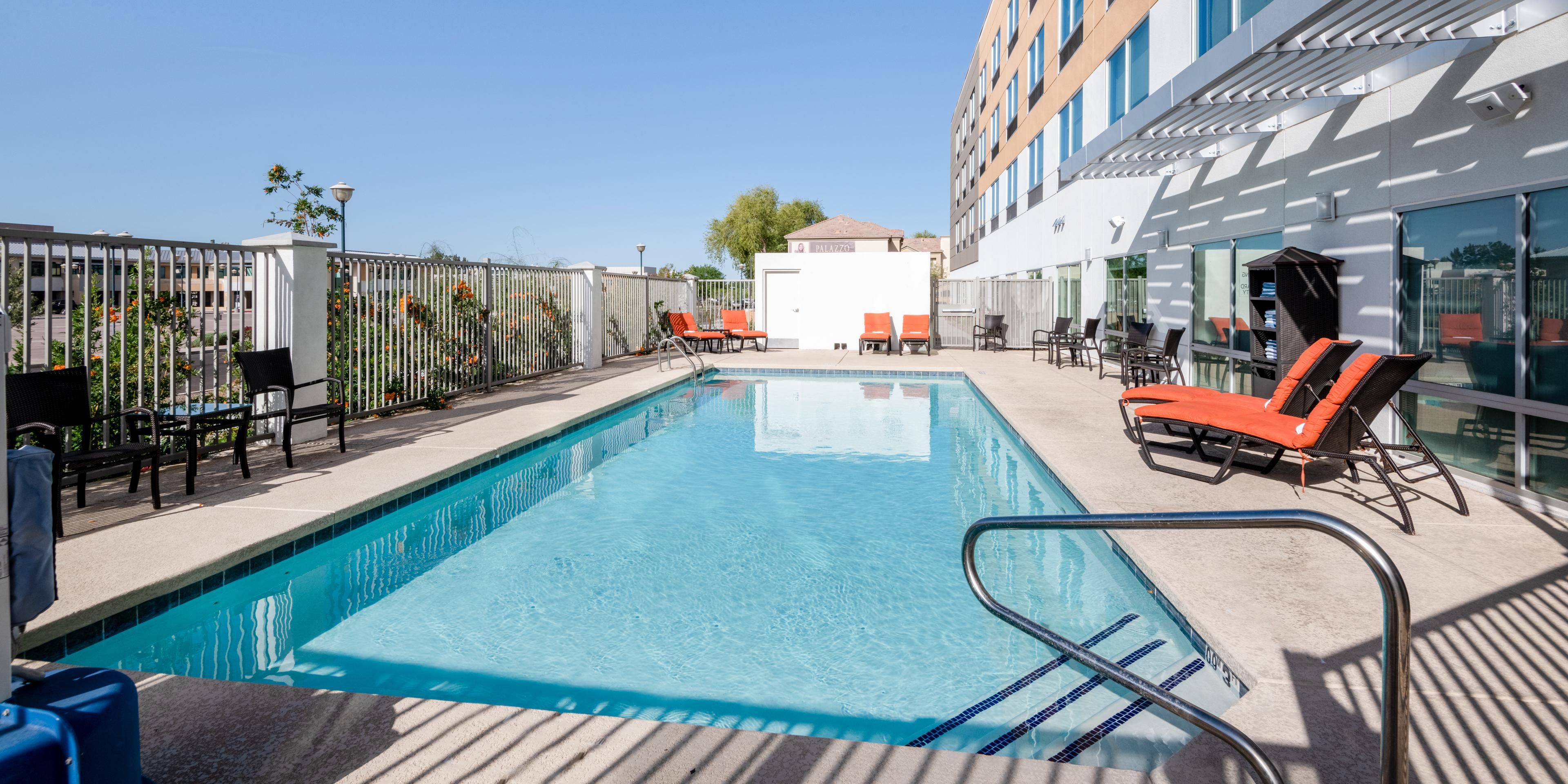 No matter what season you visit Phoenix, enjoy relaxing with a dip in our outdoor heated pool year round.