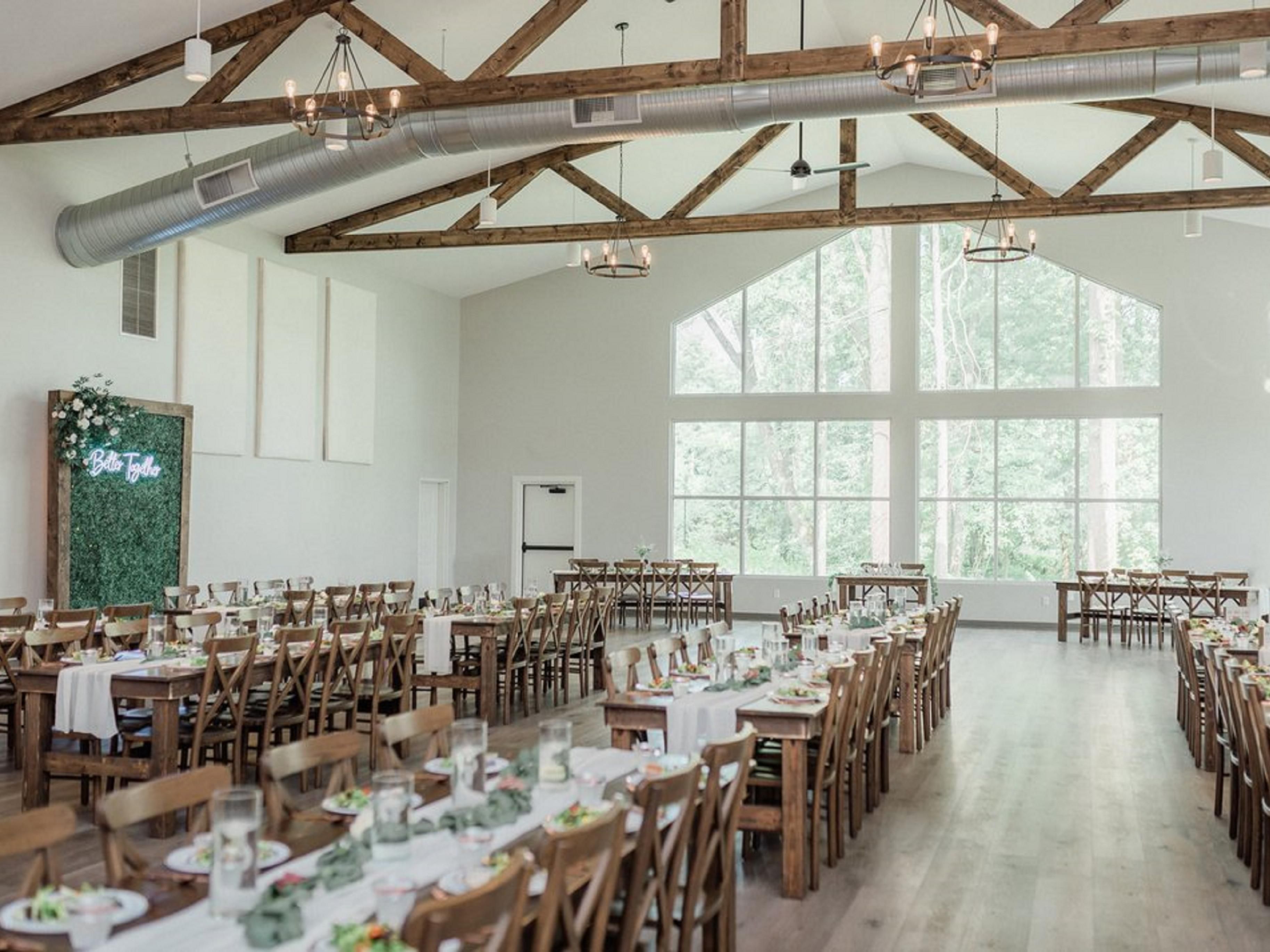 This beautiful venue is only 20 minutes southeast of our hotel. They not only have gorgeous indoor spaces but outdoors as well! 
Book a block with us if you're tying the knot -- we'd love to be a part of your special day! 
