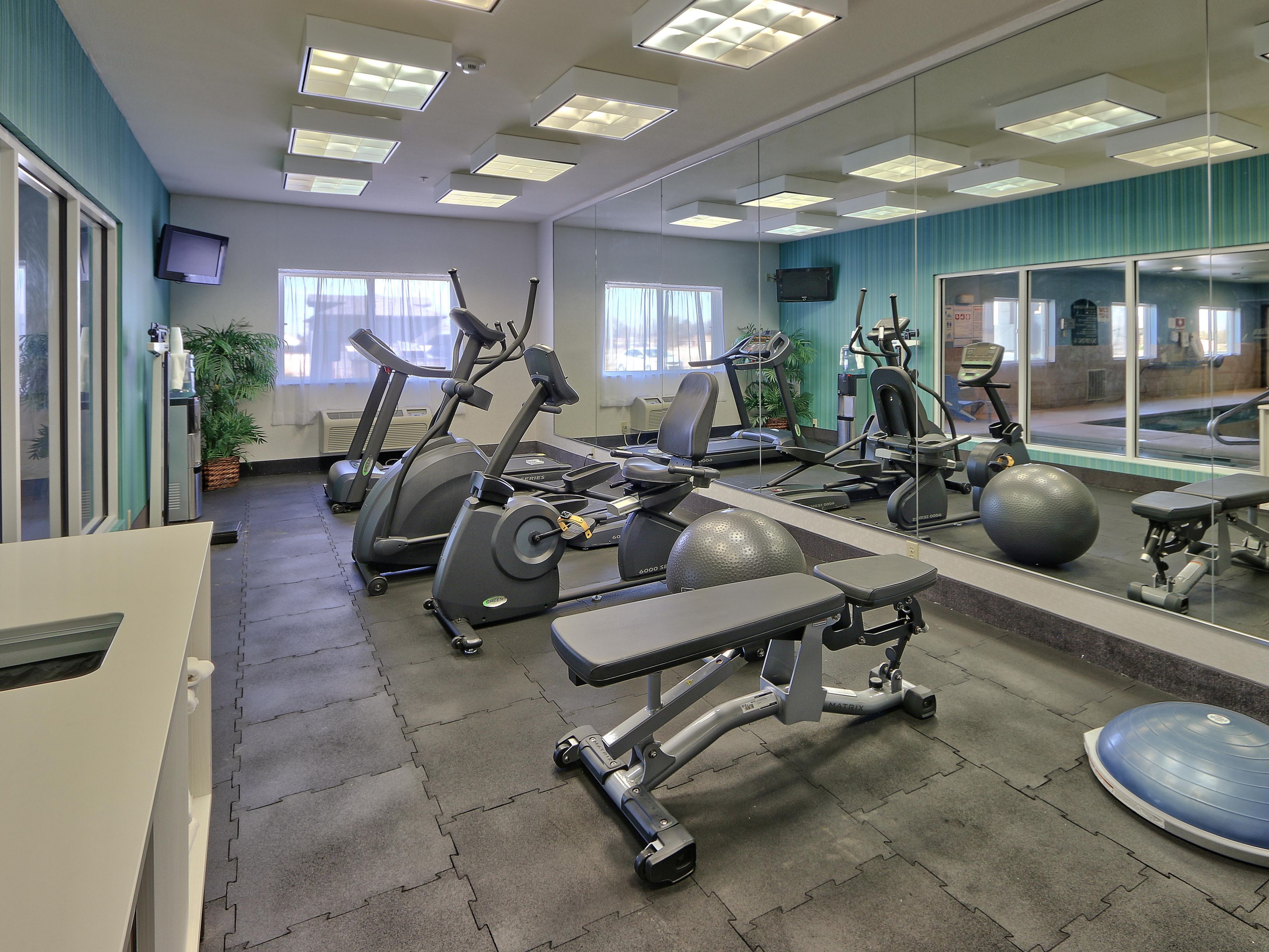 Newly designed fitness center with state of the art equipment